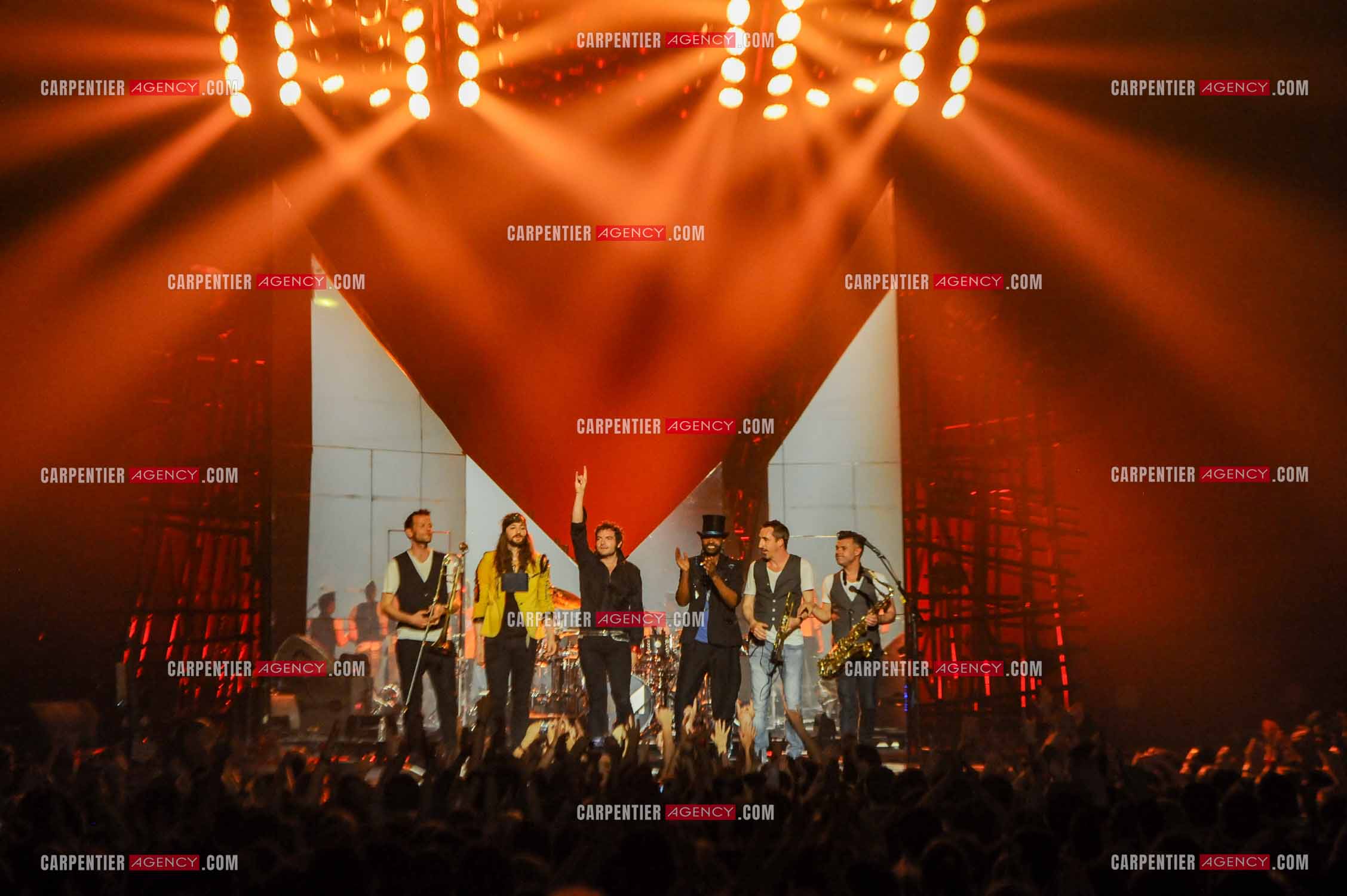 Le chanteur Matthieu Chedid dit “M“ lors de son concert au Zénith de Paris en 2013.  ( Exclusif )