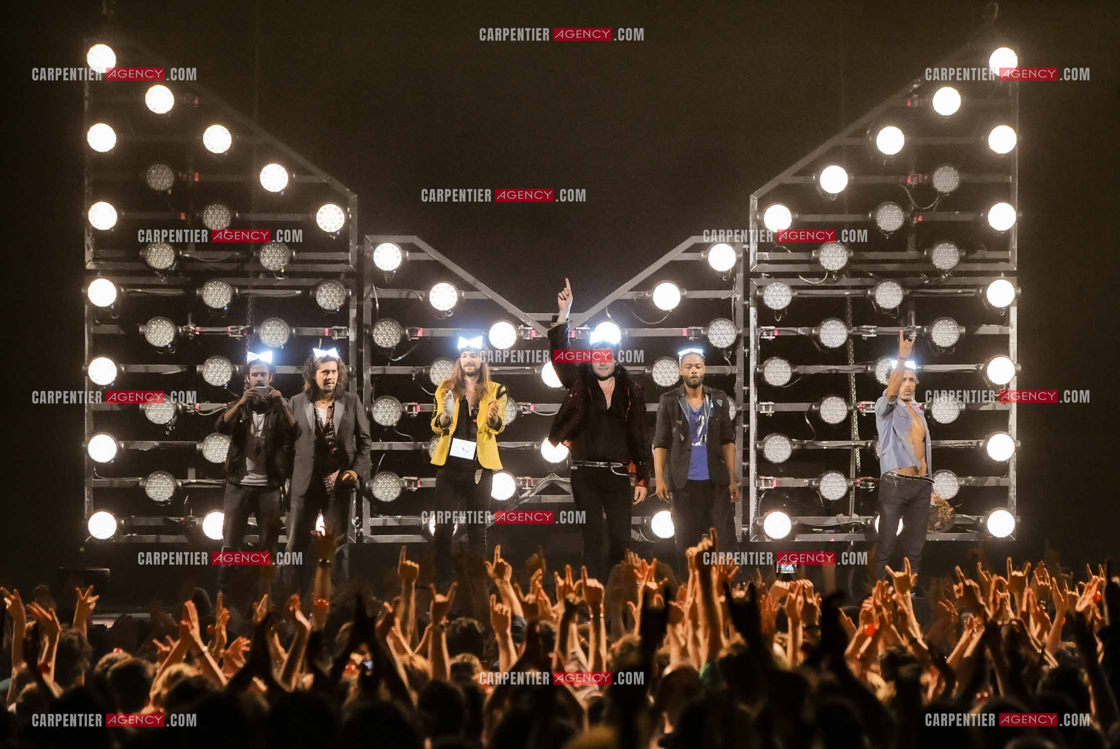 Le chanteur Matthieu Chedid dit “M“ lors de son concert au Zénith de Paris en 2013.  ( Exclusif )