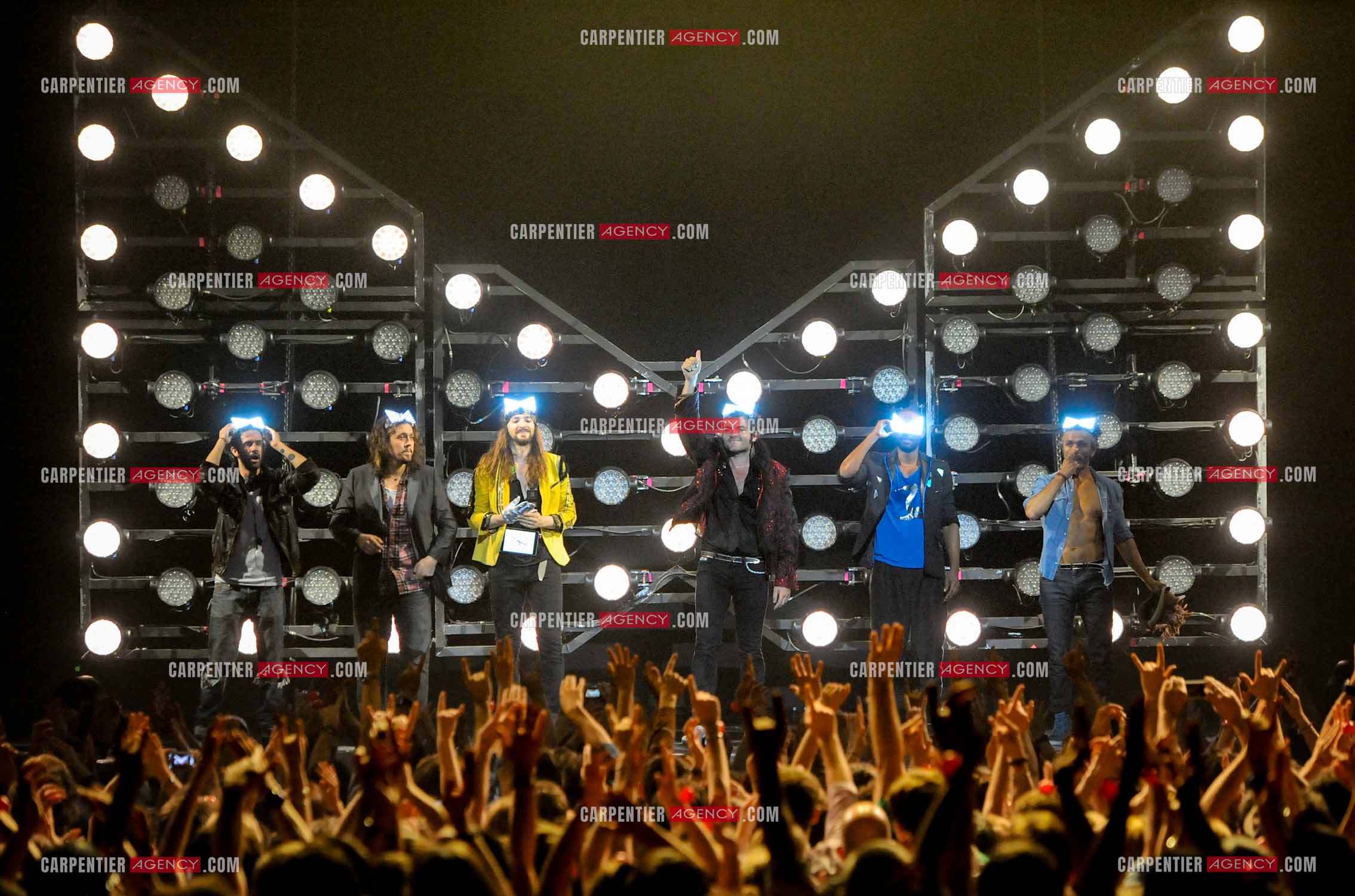 Le chanteur Matthieu Chedid dit “M“ lors de son concert au Zénith de Paris en 2013.  ( Exclusif )