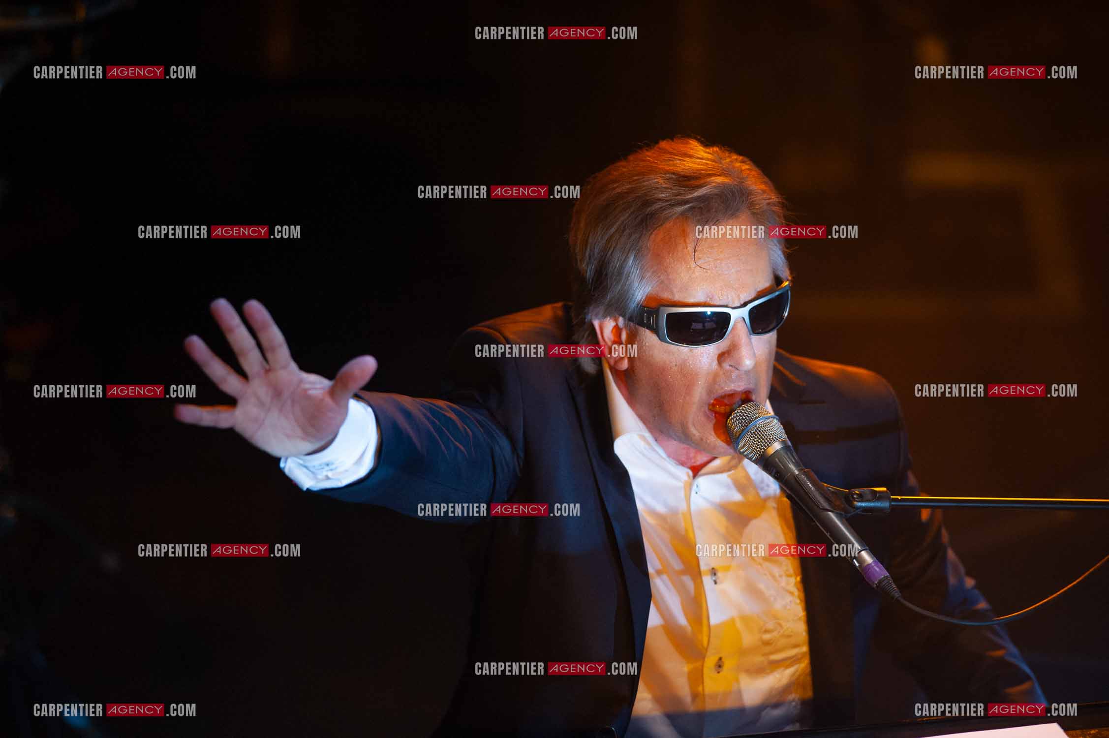 Le chanteur Gilbert Montagné en concert à la salle Gaveau pour trois soirs en 2010.    ( Exclusif )