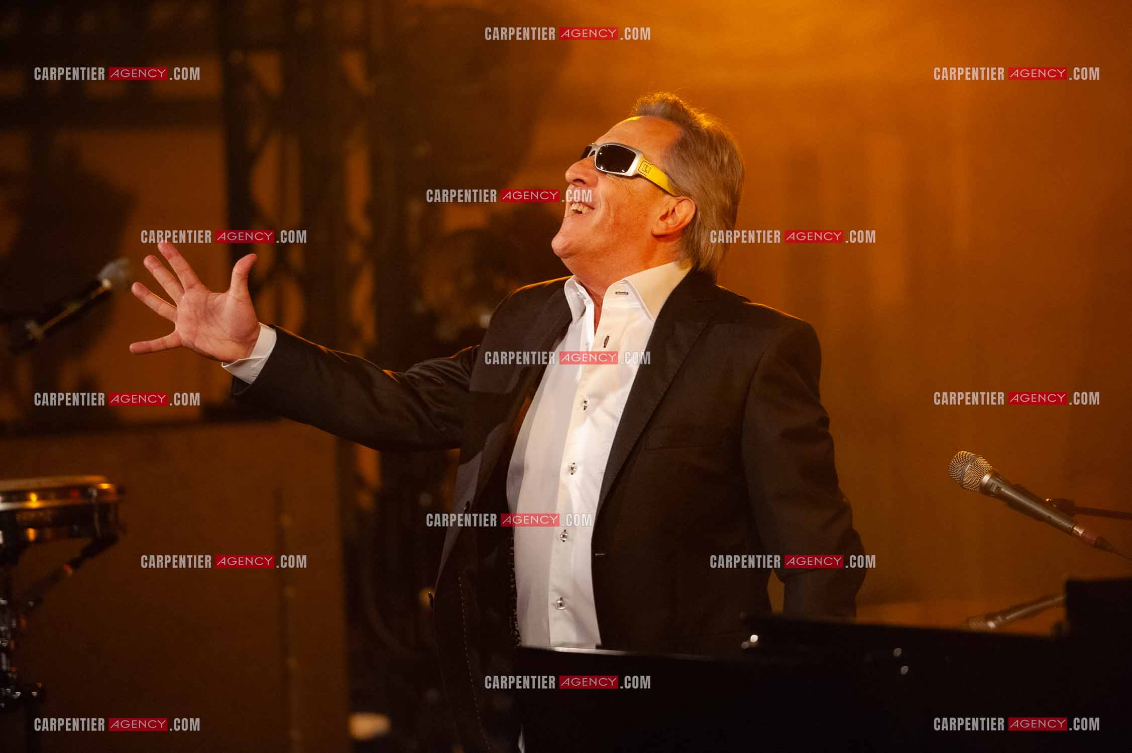 Le chanteur Gilbert Montagné en concert à la salle Gaveau pour trois soirs en 2010.    ( Exclusif )