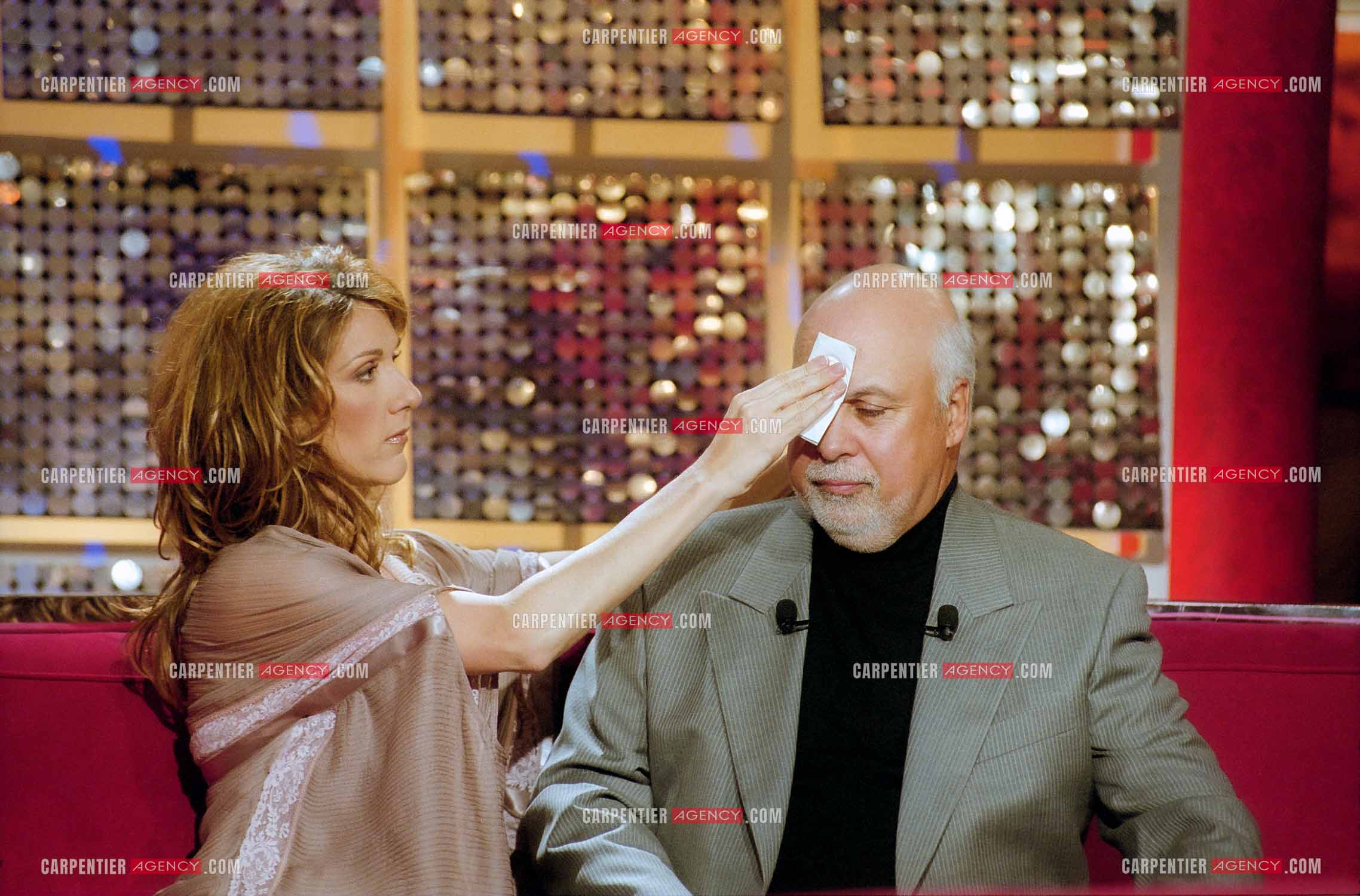 Enregistrement de l'émission spéciale Céline Dion et son mari René Angélil sur France 2.     ( Exclusif )