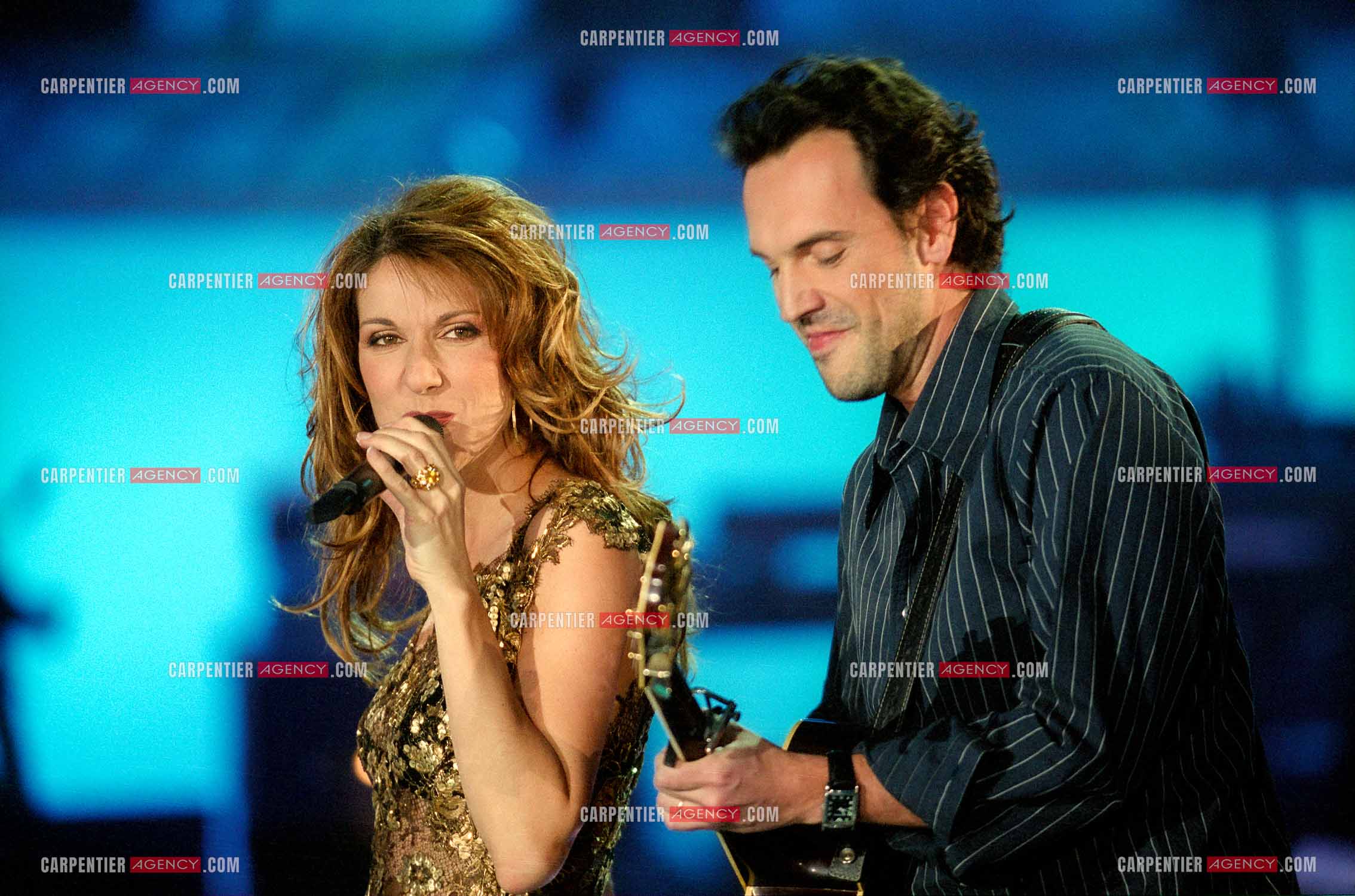 Enregistrement de l'émission spéciale Céline Dion sur TF1. Invité de Céline, Gérald De Palmas.   ( Exclusif )