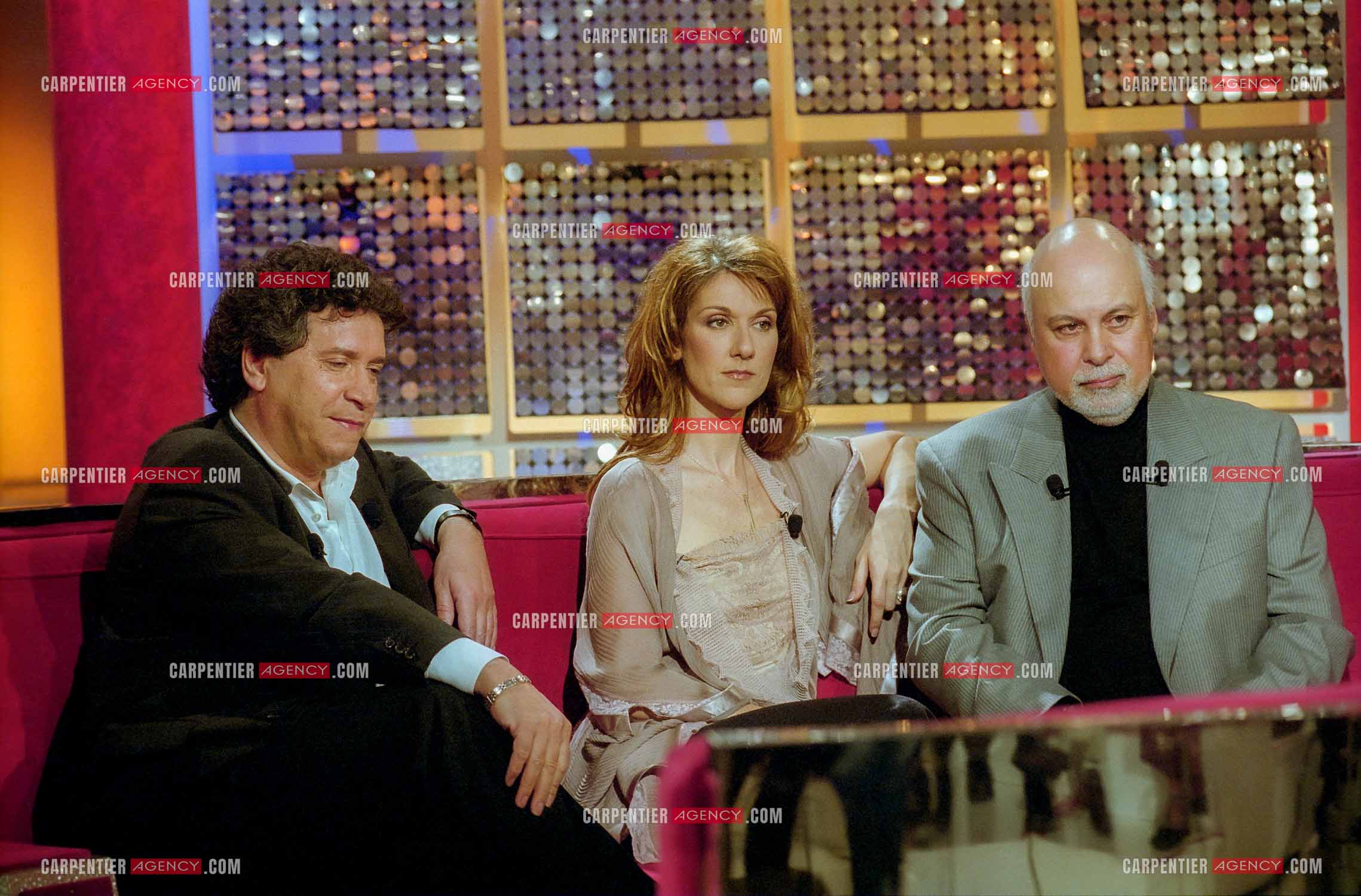 Enregistrement de l'émission spéciale Céline Dion et son mari René sur France 2. Céline et René invitent sur le plateau, le producteur Franco Dragone qui produit la série de concert pour Las Végas de Céline.    ( Exclusif )