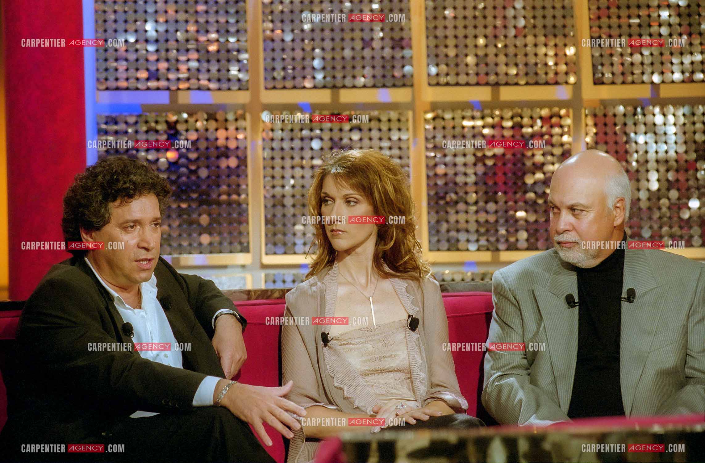 Enregistrement de l'émission spéciale Céline Dion et son mari René sur France 2. Céline et René invitent sur le plateau, le producteur Franco Dragone qui produit la série de concert pour Las Végas de Céline.    ( Exclusif )