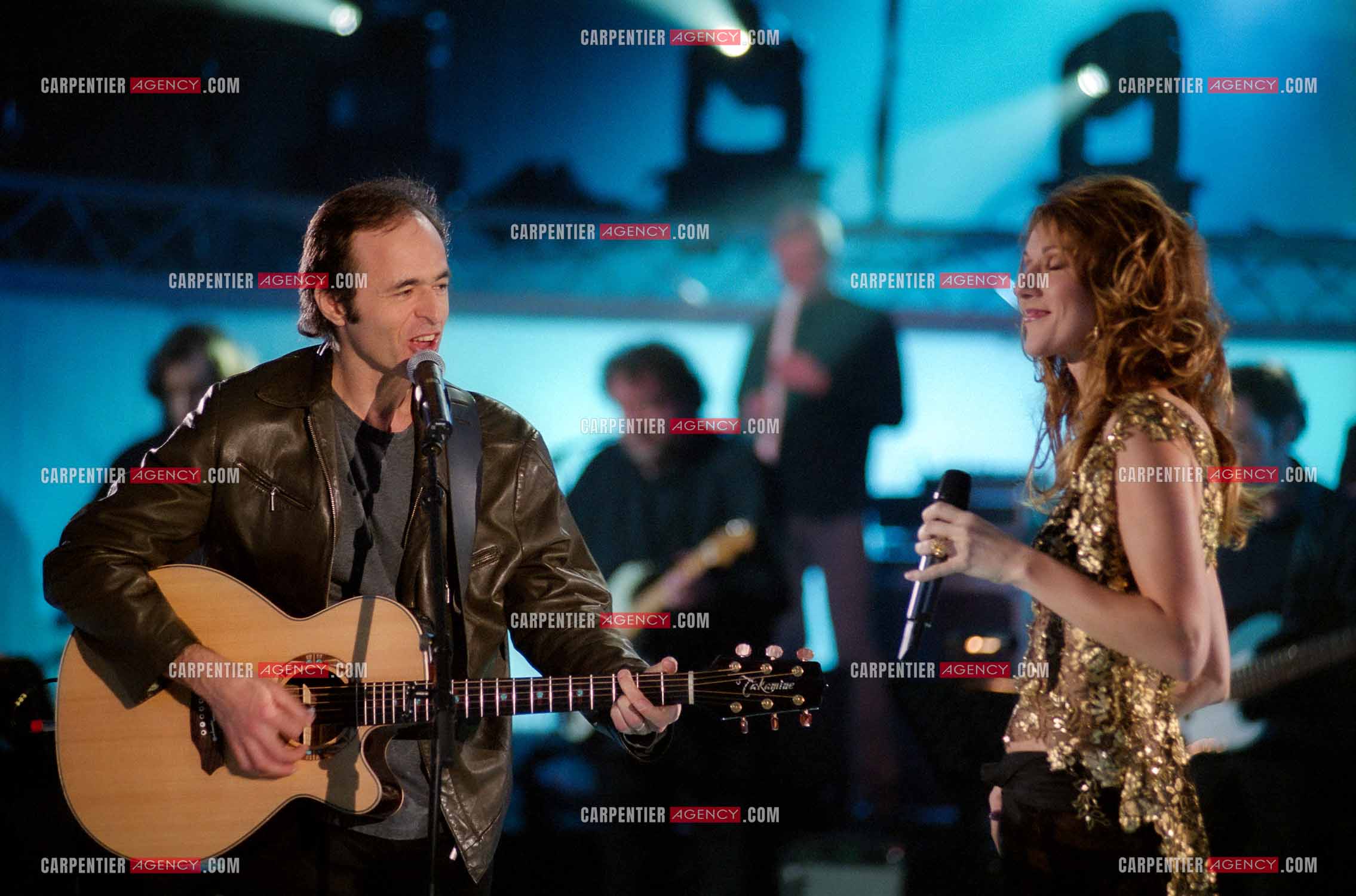 Enregistrement de l'émission spéciale Céline Dion sur TF1. Invité de Céline, Jean-Jacques Goldman.    ( Exclusif )
