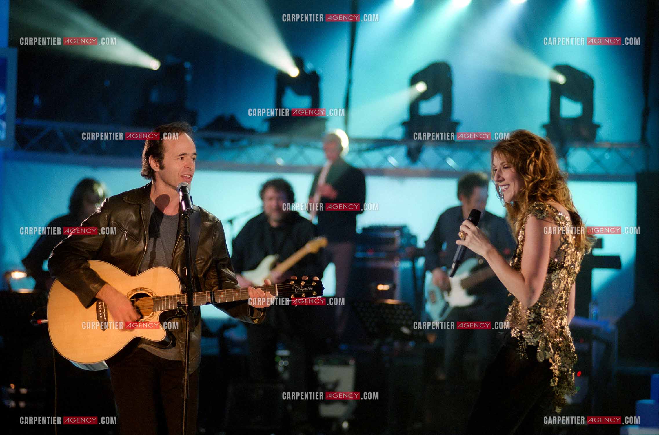 Enregistrement de l'émission spéciale Céline Dion sur TF1. Invité de Céline, Jean-Jacques Goldman.    ( Exclusif )
