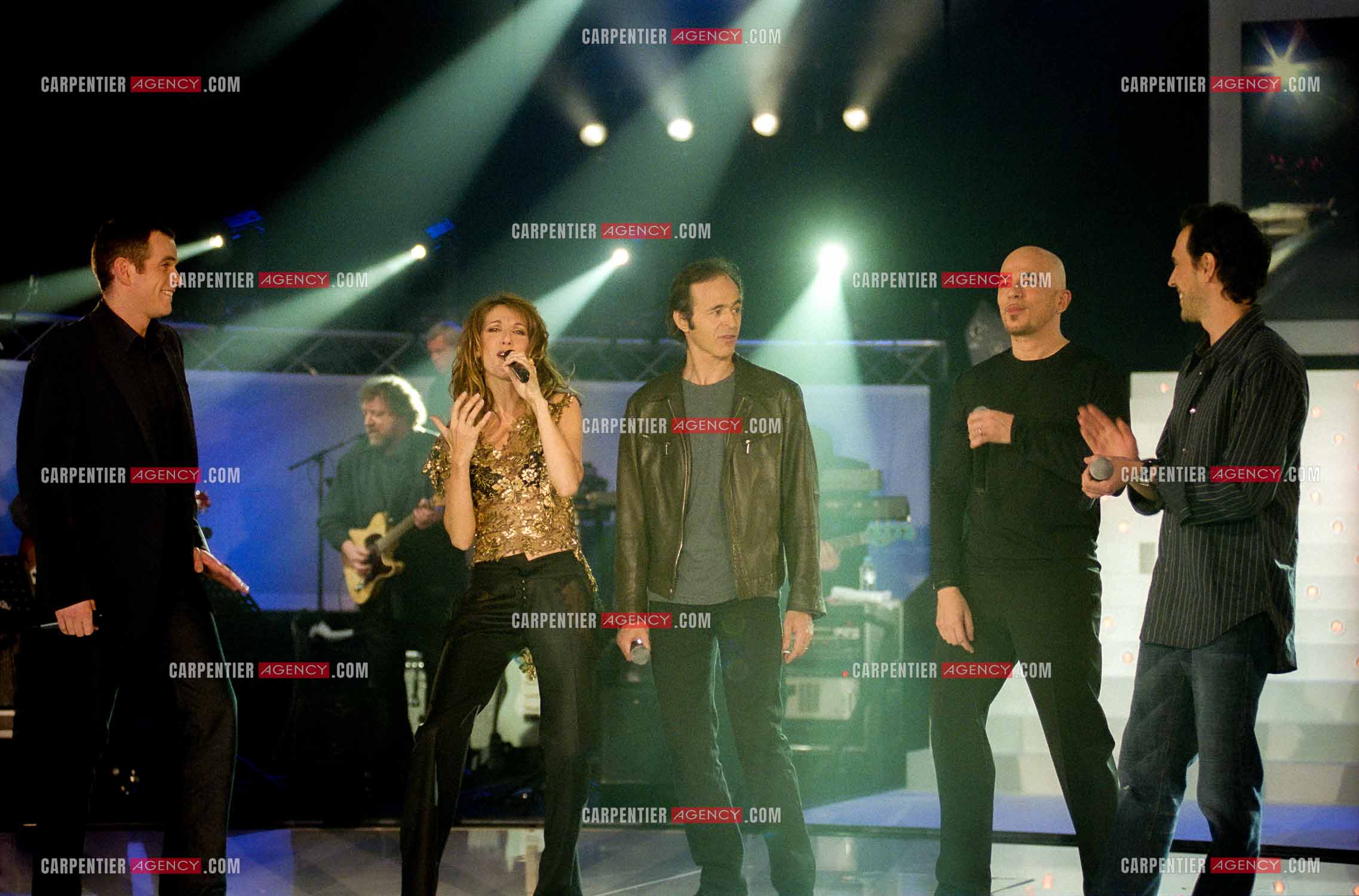 Enregistrement de l'émission spéciale Céline Dion sur TF1. Les invités de Céline, Garou, Jean-Jacques Goldman, Pascal Obispo etGérald De Palmas.   ( Exclusif )
