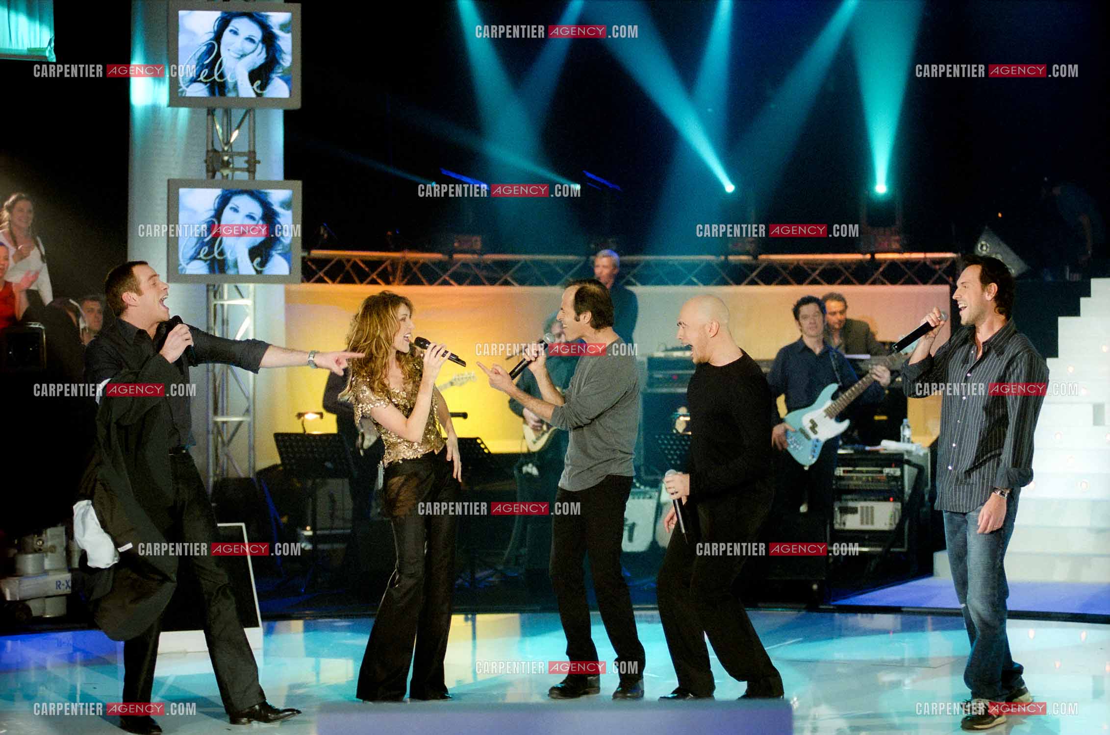 Enregistrement de l'émission spéciale Céline Dion sur TF1. Les invités de Céline, Garou, Jean-Jacques Goldman, Pascal Obispo etGérald De Palmas.   ( Exclusif )