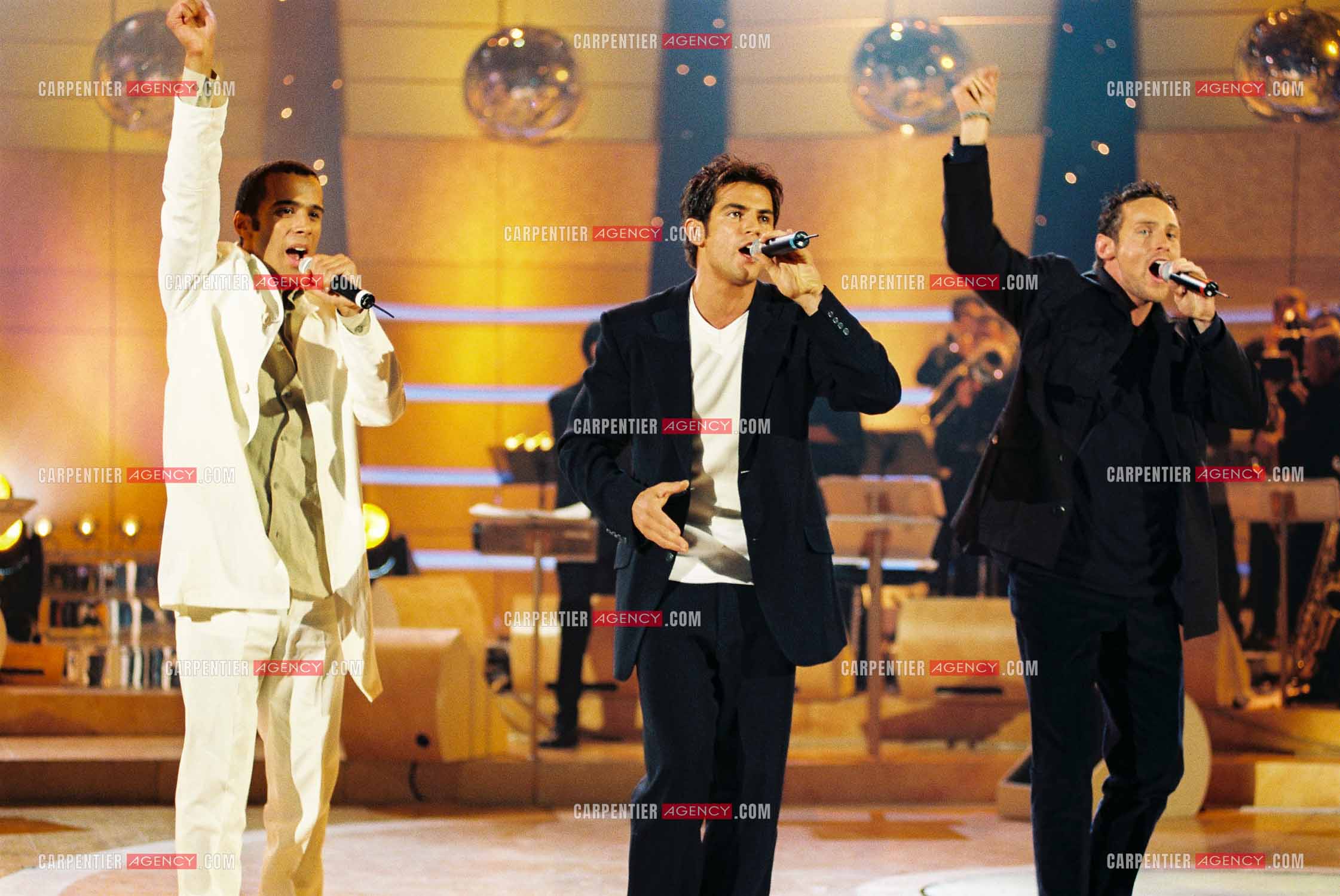 Le groupe de Boys Band les 2Be3 Filip Nikolic, Adel Kachermi et Frank Delay invité dans l'émission Fa Si La Chanter .      ( Exclusif )