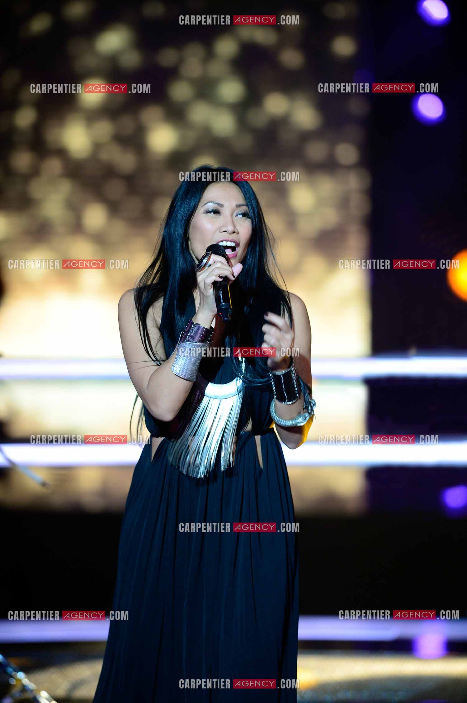 La chanteuse Anggun Cipta Sasmi dite Anggun invitée de l'émission The Voice en 2015.    ( Exclusif )