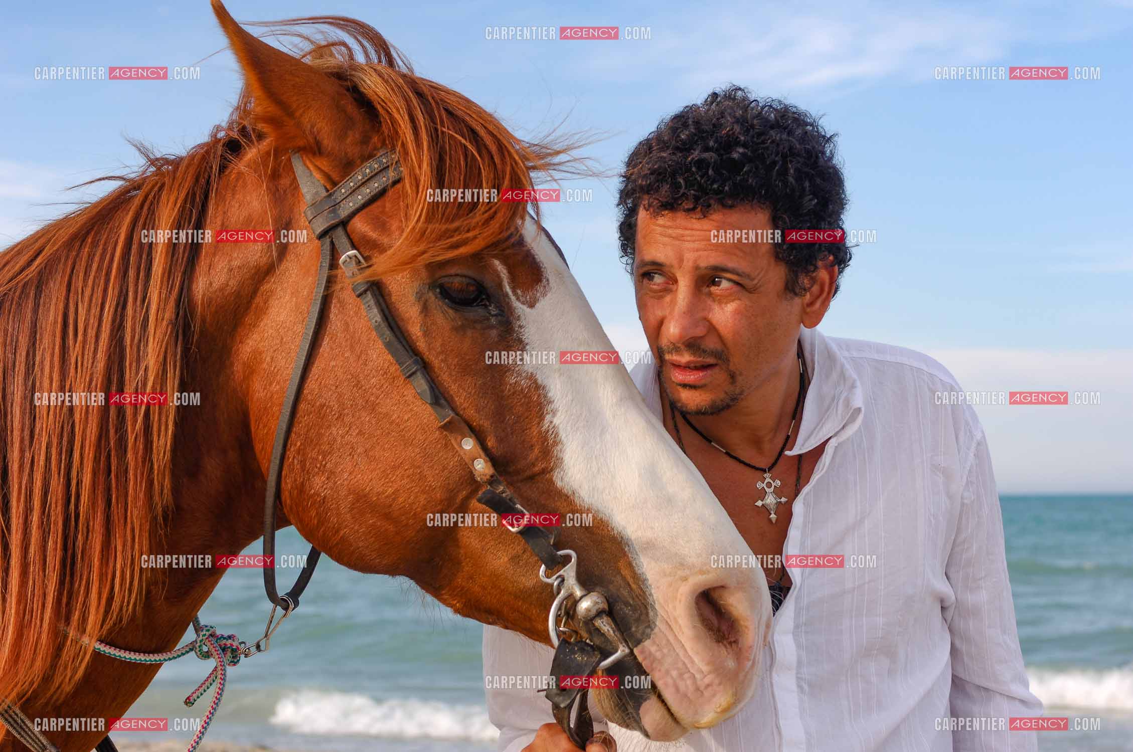 L'acteur Abel Jafri pour le festival du film à Djerba en Tunisie.  ( Exclusif )