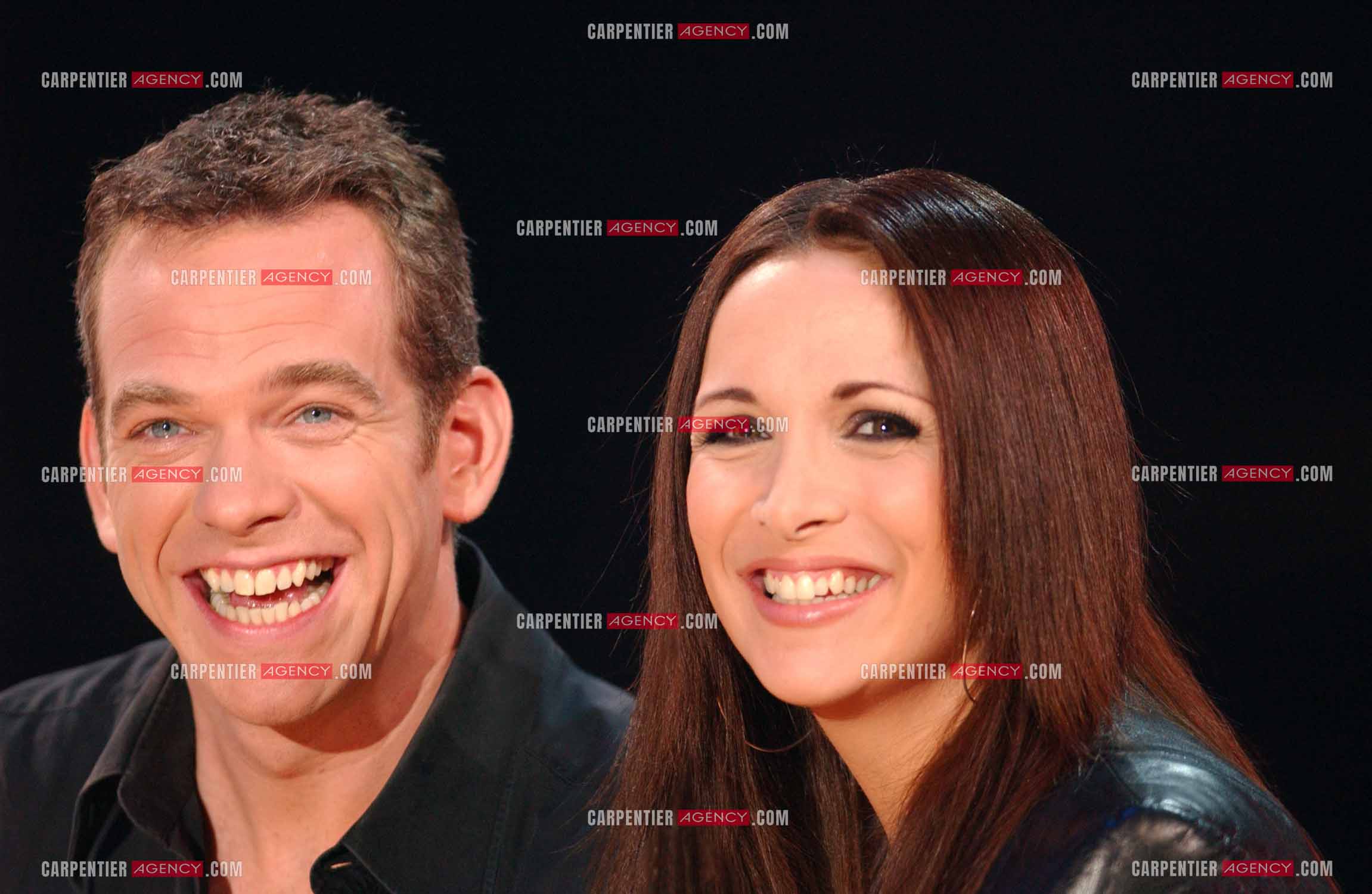 Portrait du chanteur Garou avec Hélène Ségara.  ( Exclusif )