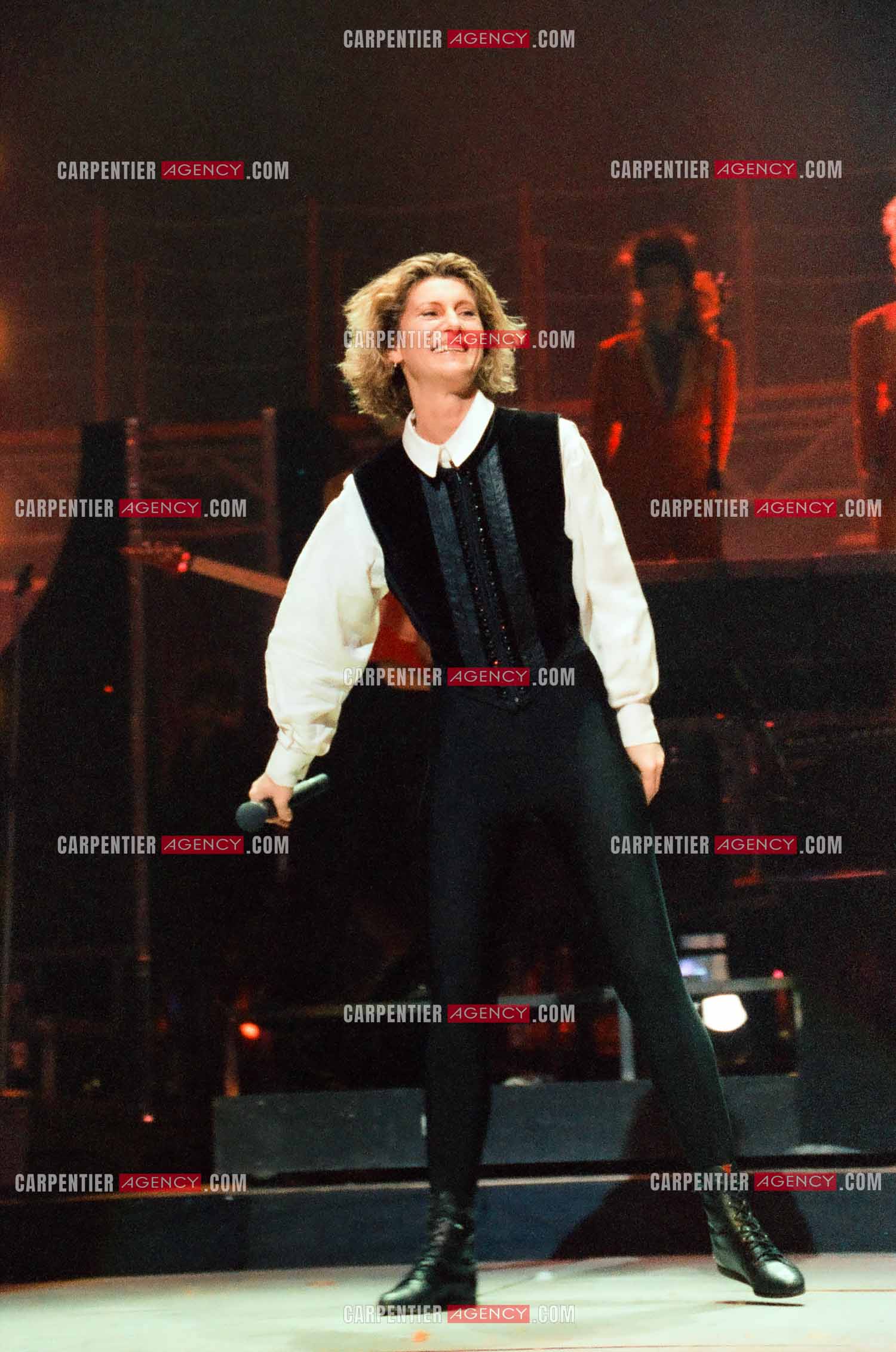 La chanteuse Sheila en concert au Zénith de Paris en 1985.    ( Exclusif )