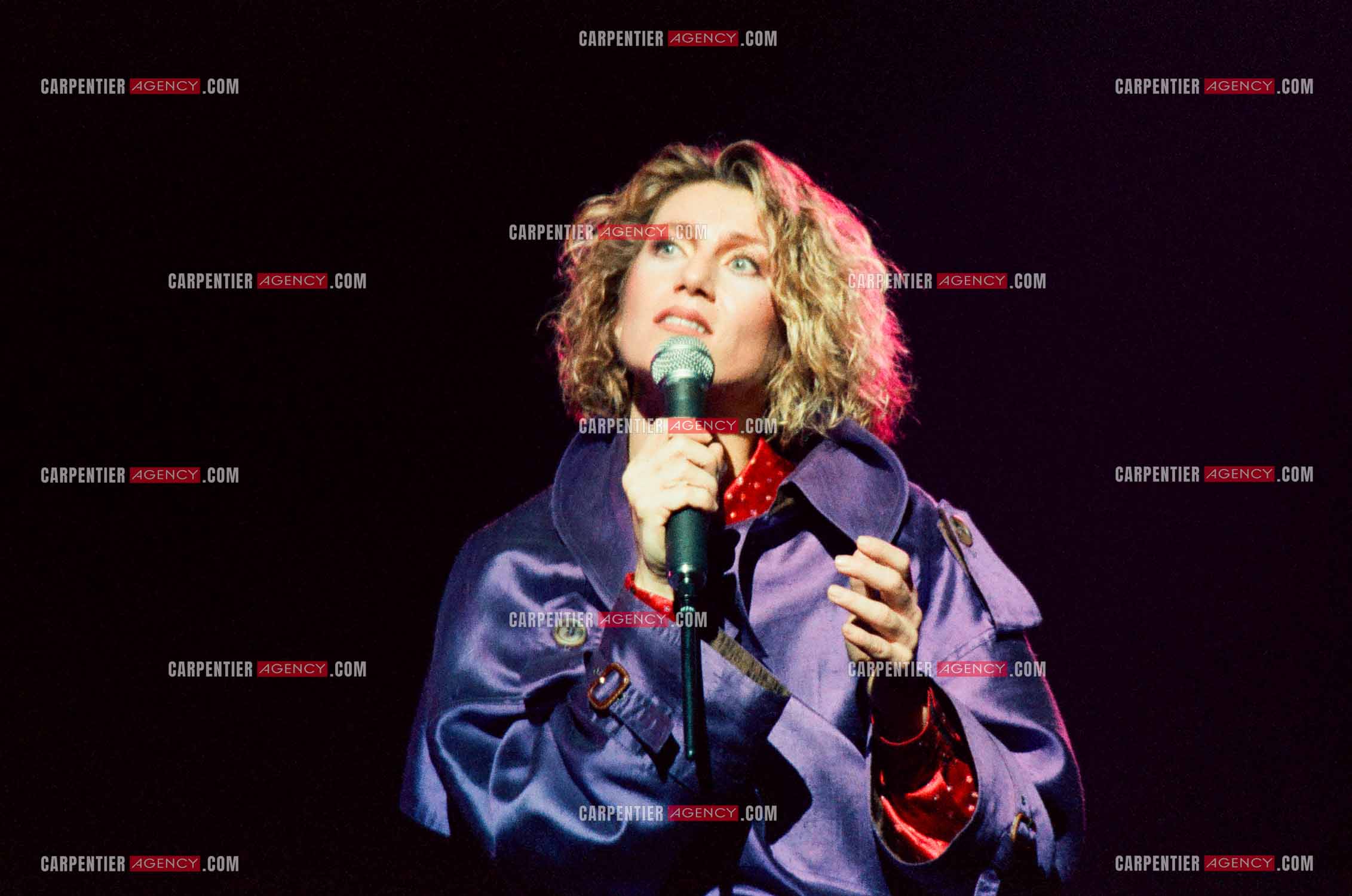 La chanteuse Sheila en concert au Zénith de Paris en 1985.    ( Exclusif )