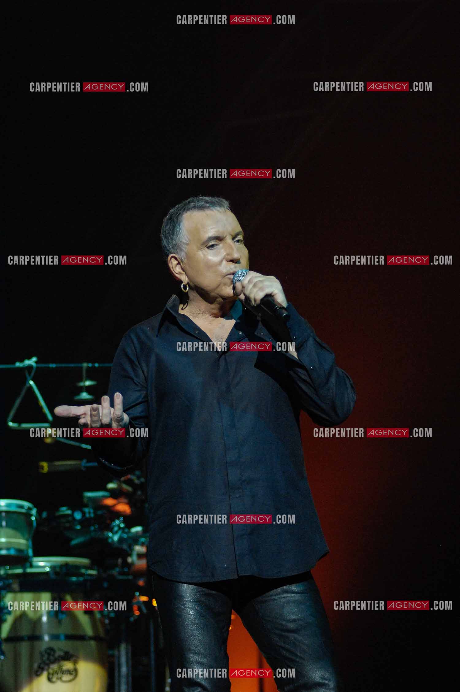 Le chanteur Bernard Lavilliers en concert au Zénith de Paris en 2008.   ( Exclusif )
