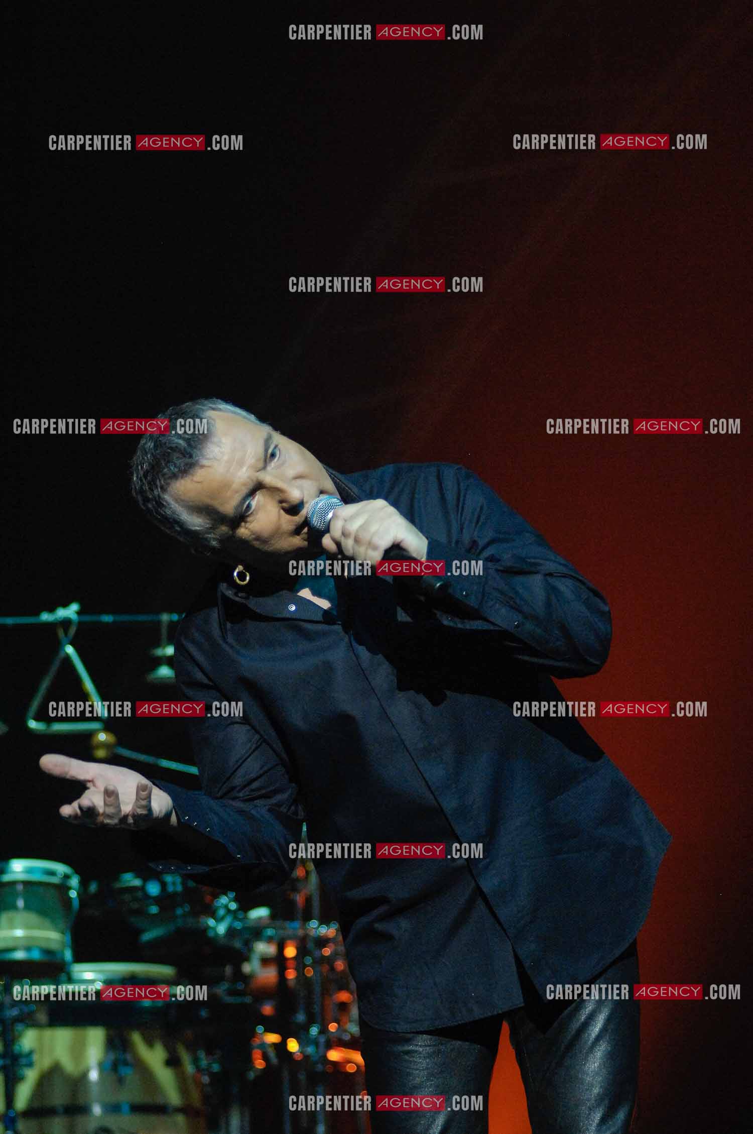 Le chanteur Bernard Lavilliers en concert au Zénith de Paris en 2008.   ( Exclusif )