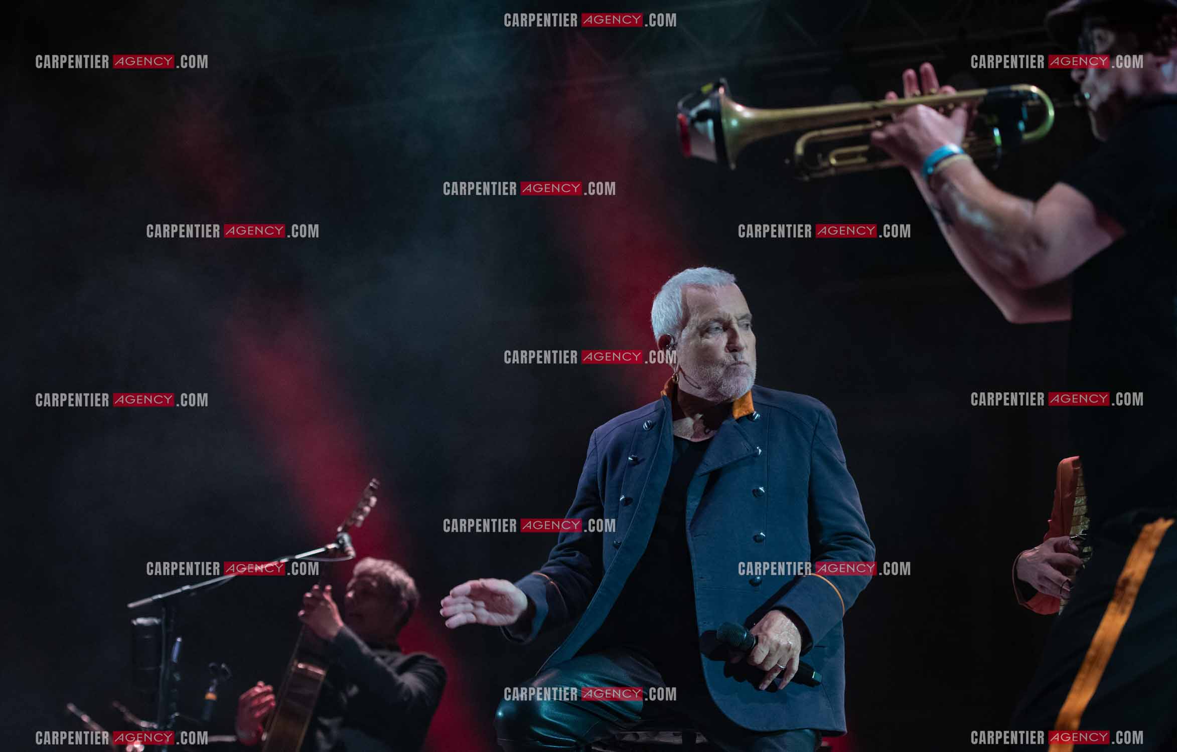 Le chanteur Bernard Lavilliers en concert pour le festival de Solliès-Pont en Juillet 2022.   ( Exclusif )