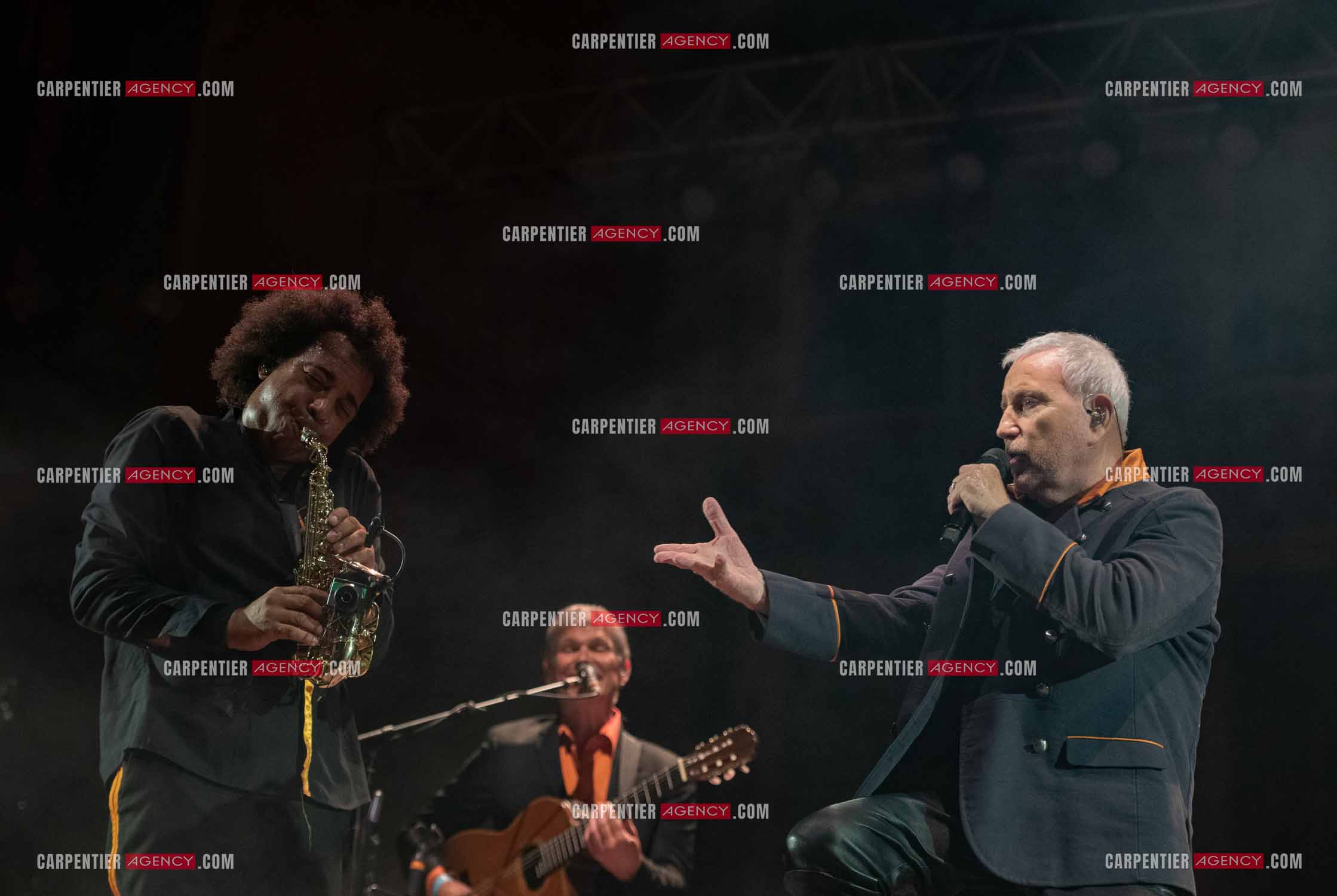 Le chanteur Bernard Lavilliers en concert pour le festival de Solliès-Pont en Juillet 2022.   ( Exclusif )