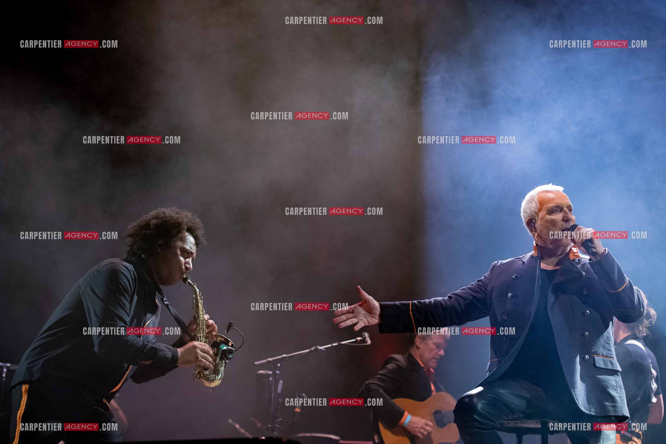 Le chanteur Bernard Lavilliers en concert pour le festival de Solliès-Pont en Juillet 2022.   ( Exclusif )