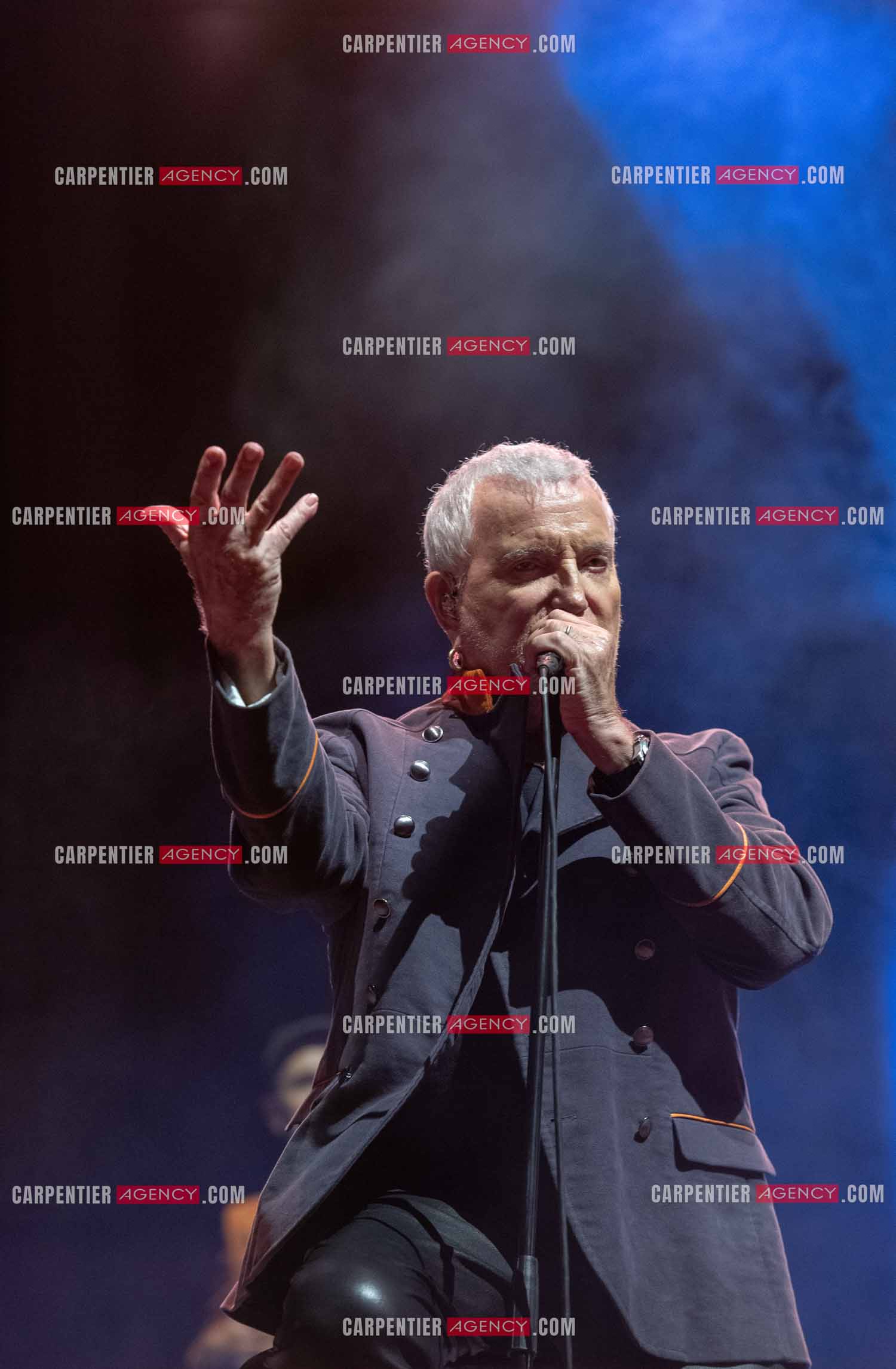Le chanteur Bernard Lavilliers en concert pour le festival de Solliès-Pont en Juillet 2022.   ( Exclusif )