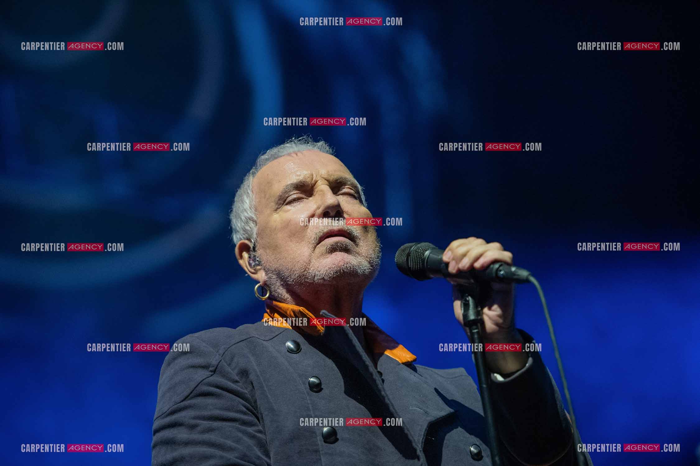 Le chanteur Bernard Lavilliers en concert pour le festival de Solliès-Pont en Juillet 2022.   ( Exclusif )