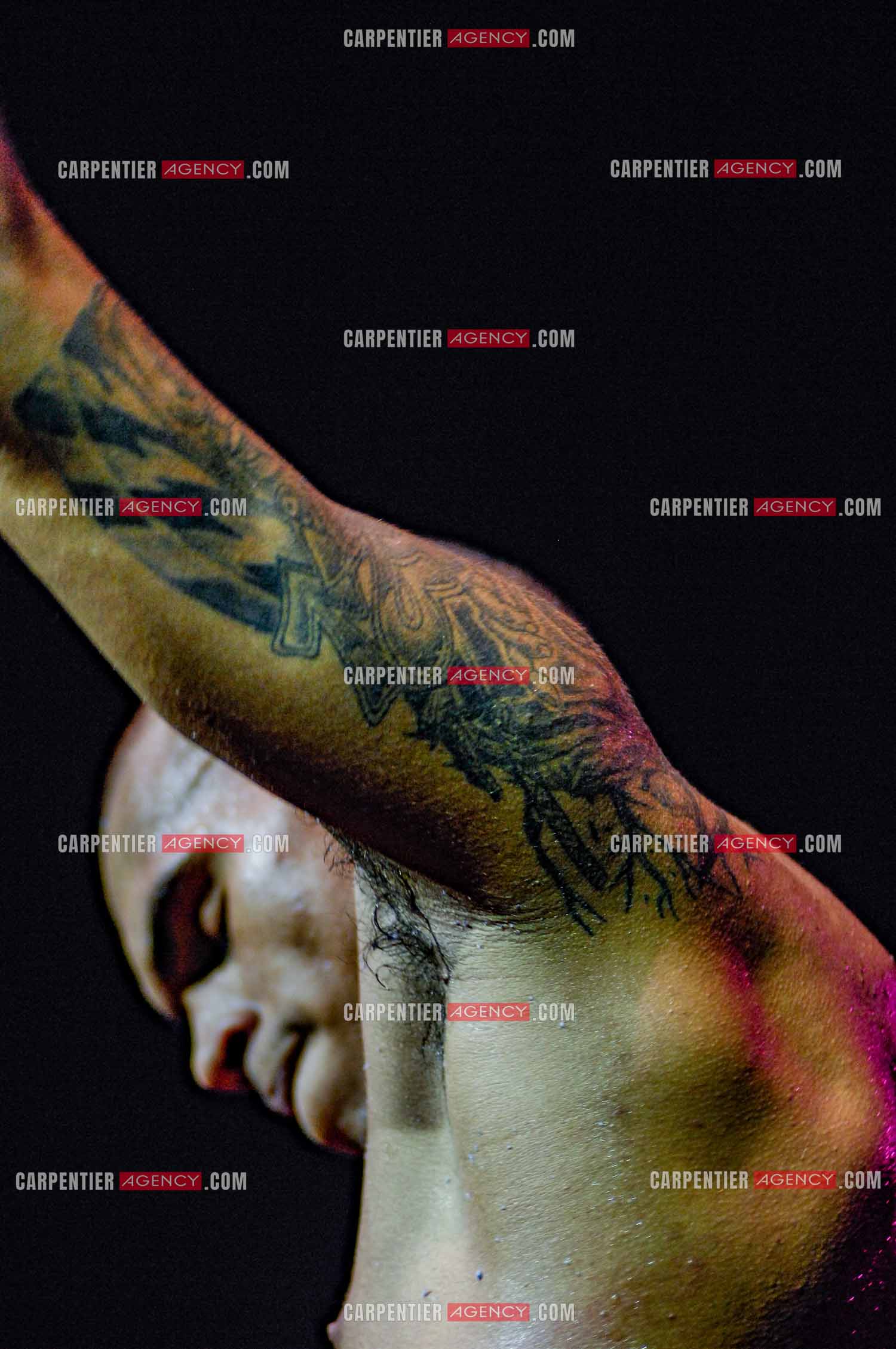 Le rappeur Chris Brown en concert au Zénith de Paris en 2008.  ( Exclusif )