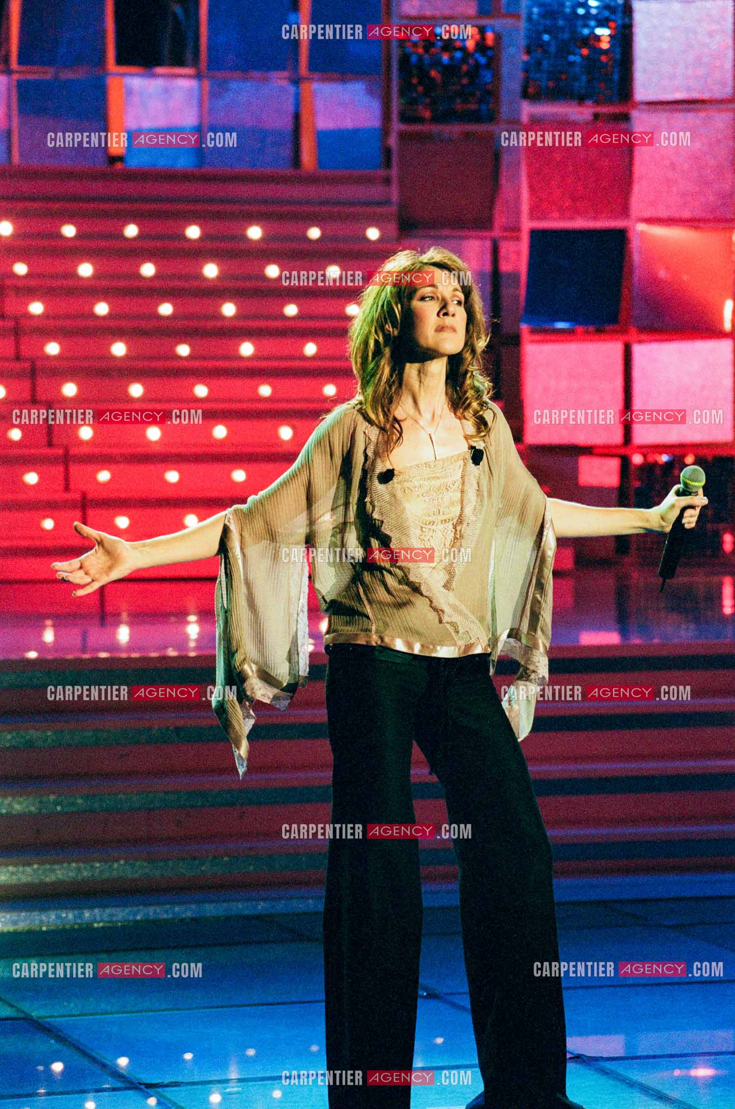 Enregistrement de l'émission "Vivement Dimanche" spéciale Céline Dion le 19 mars 2002.  ( Exclusif )