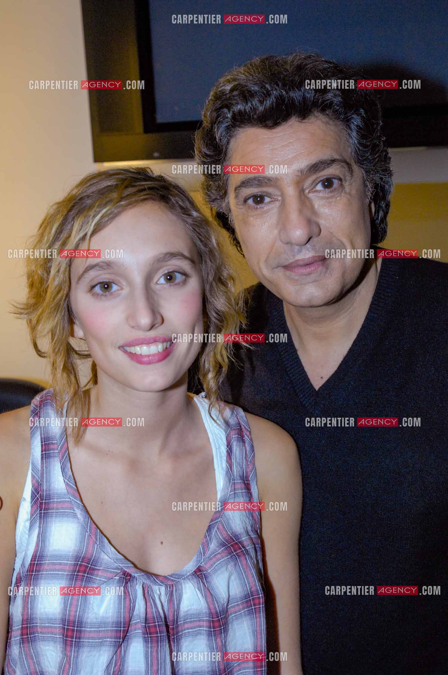 Le chanteur Frédéric François à l'Olympia du 29 février au 09 mars 2008. Frédéric et sa fille Victoria.  ( Exclusif )