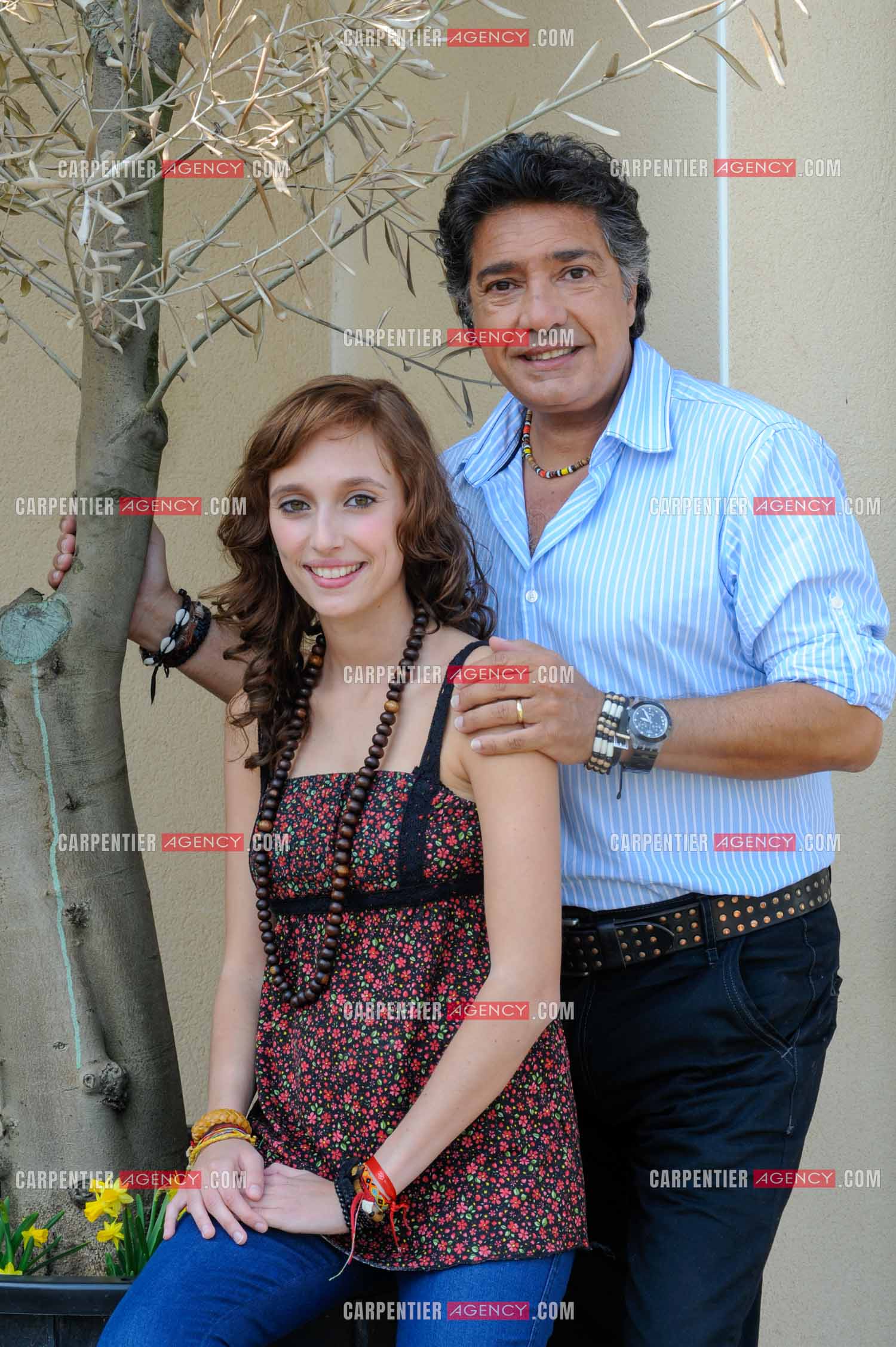 Le chanteur Frédéric François chez lui en Belgique. Frédéric avec sa fille Victoria. ( Exclusif )