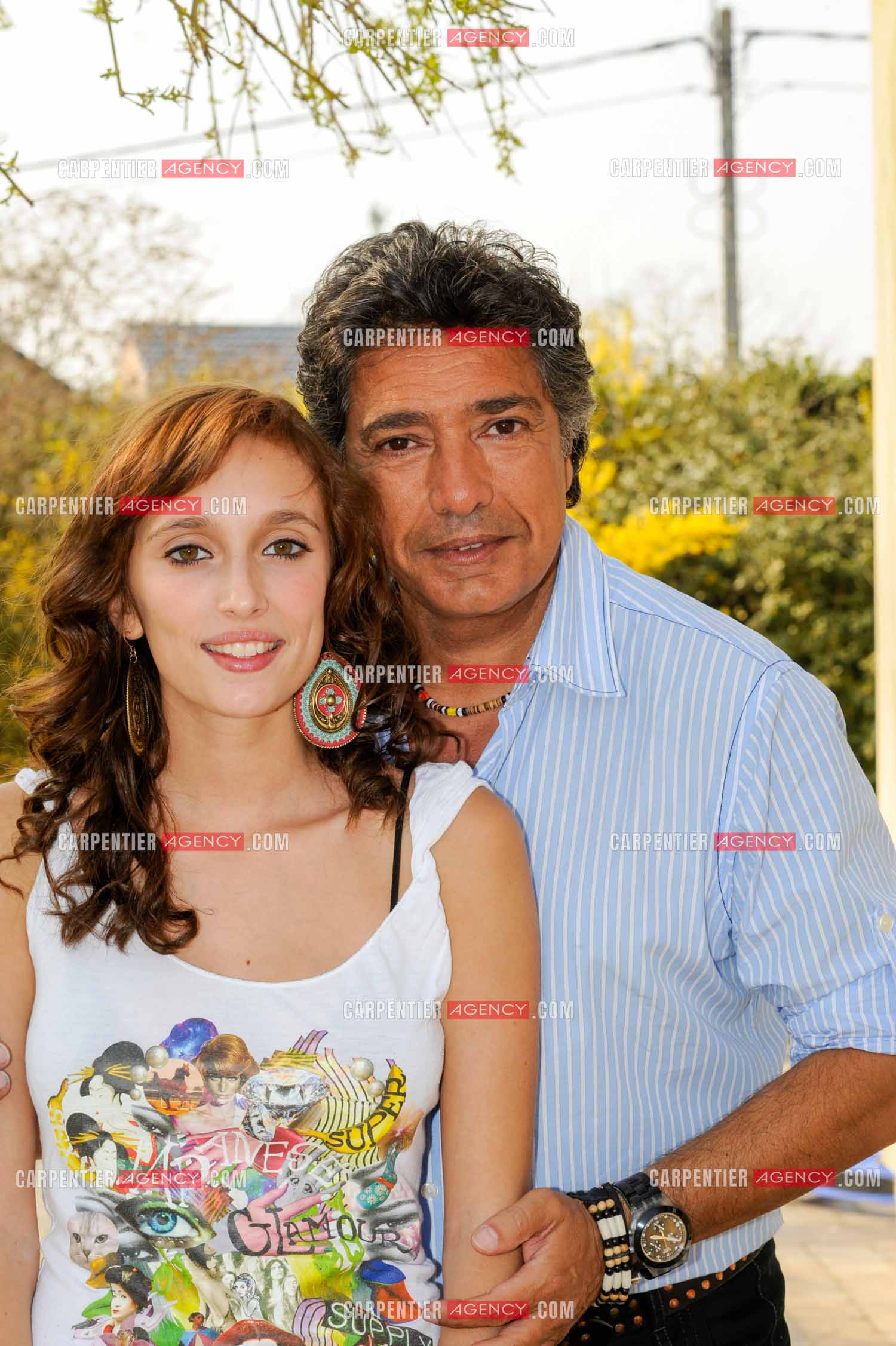 Le chanteur Frédéric François chez lui en Belgique. Frédéric avec sa fille Victoria. ( Exclusif )