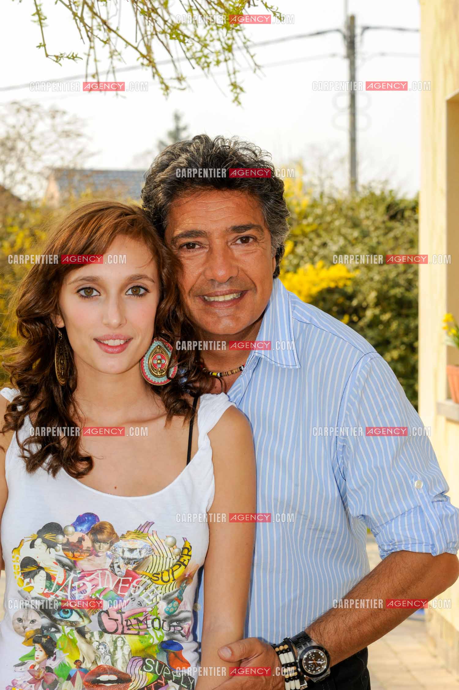 Le chanteur Frédéric François chez lui en Belgique. Frédéric avec sa fille Victoria. ( Exclusif )