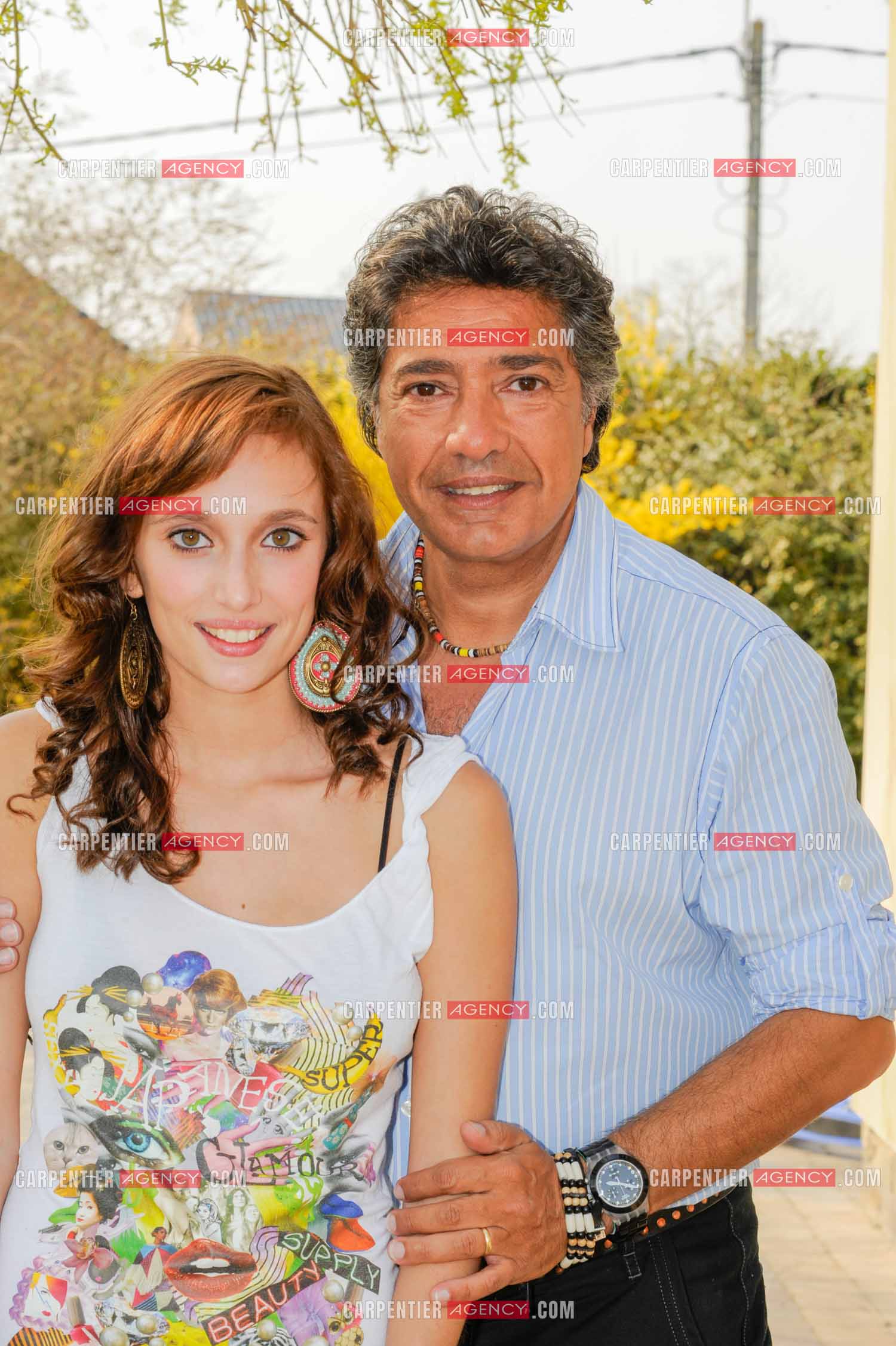Le chanteur Frédéric François chez lui en Belgique. Frédéric avec sa fille Victoria. ( Exclusif )