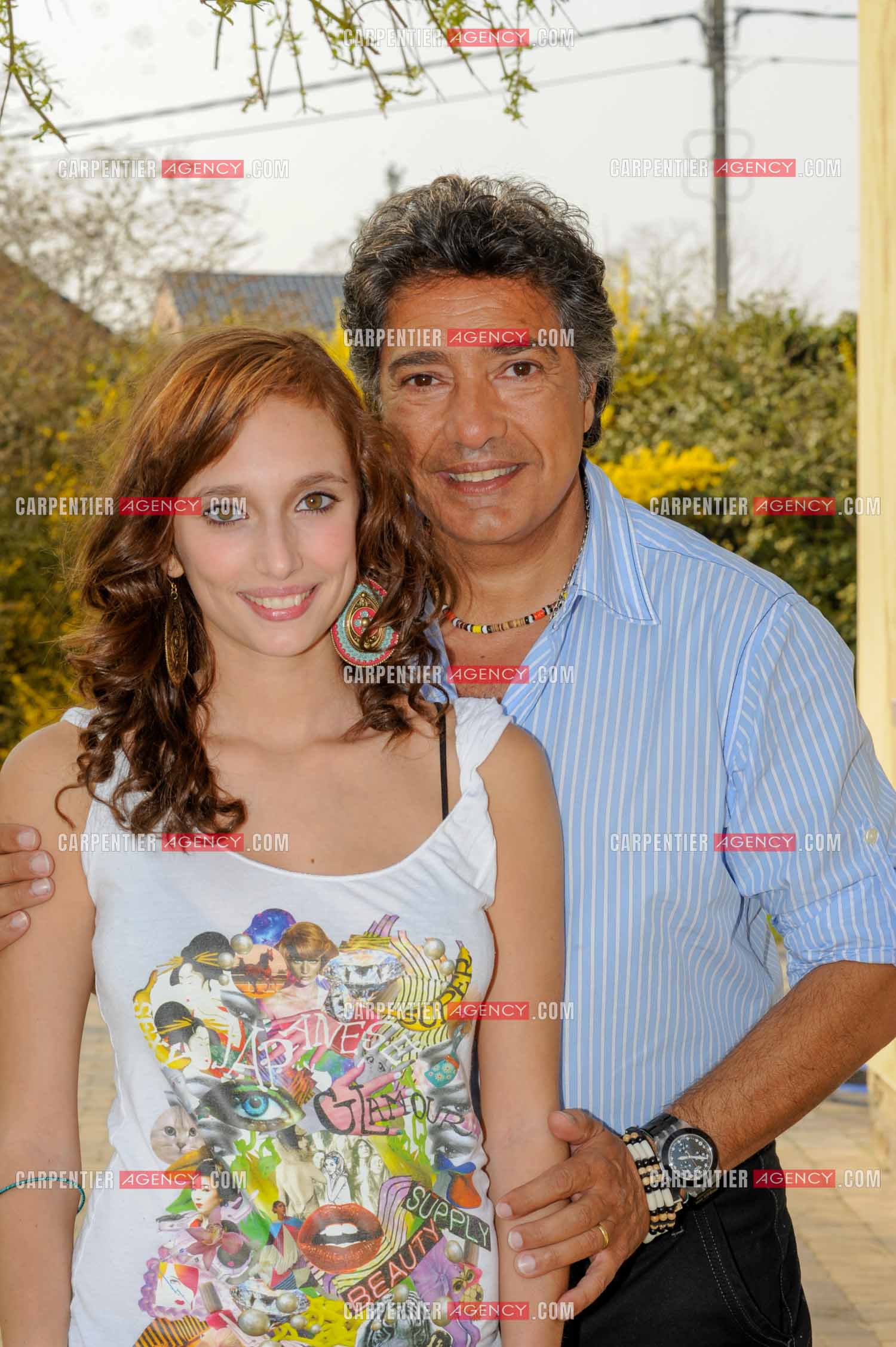 Le chanteur Frédéric François chez lui en Belgique. Frédéric avec sa fille Victoria. ( Exclusif )