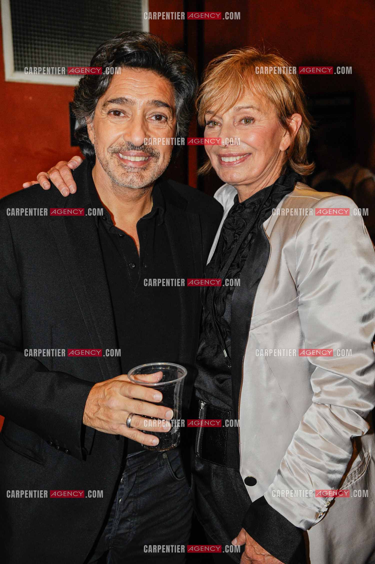 Le chanteur Frédéric François à l'Olympia du 11 au 20 février 2011. dans sa loge, Frédéric François et sa femme Monique.  ( Exclusif )