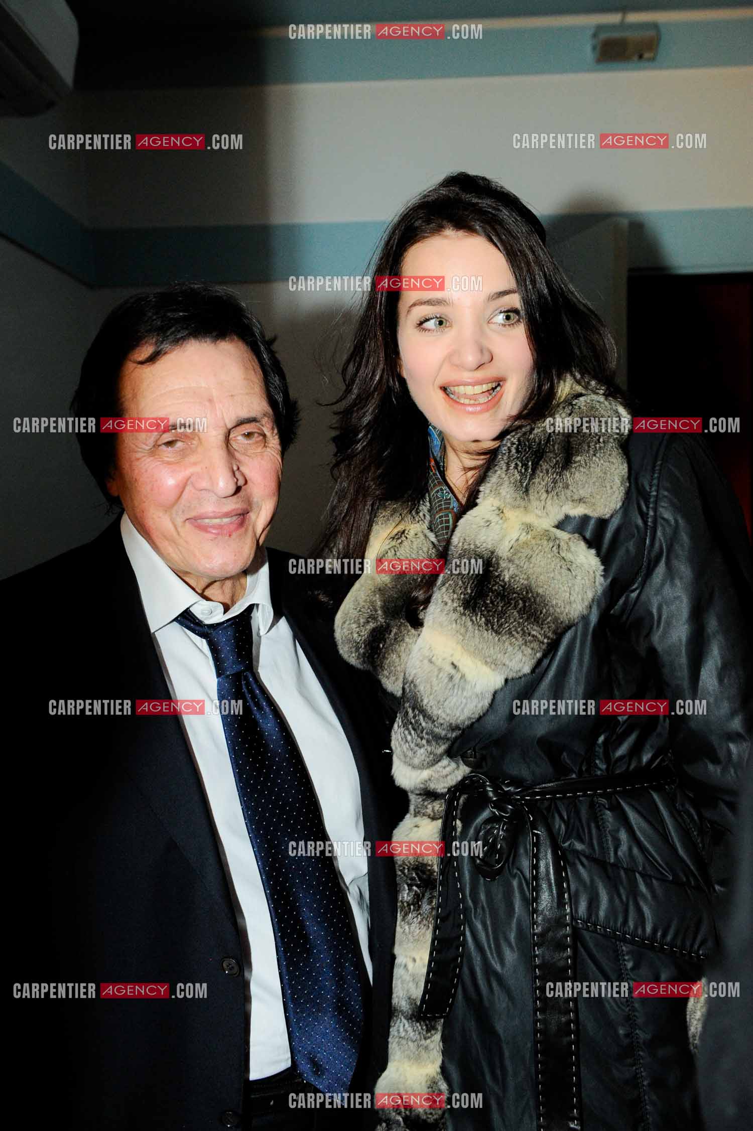 Le chanteur Frédéric François à l'Olympia du 11 au 20 février 2011. Humbert Ibach, surnommé "Mémé" et sa femme Patricia Munoz dite Bambi.  ( Exclusif )