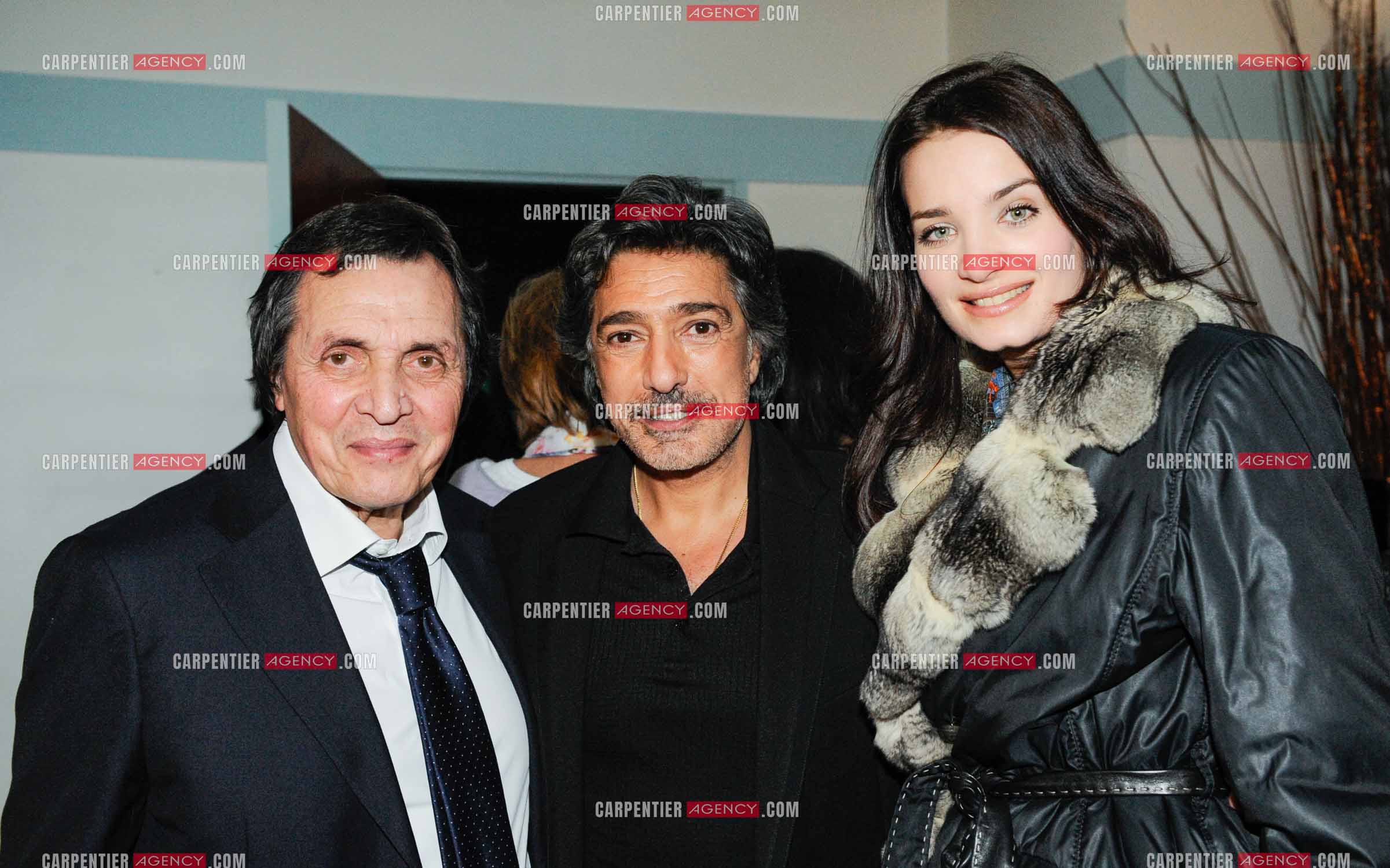 Le chanteur Frédéric François à l'Olympia du 11 au 20 février 2011. Dans sa loge, Frédéric François et Humbert Ibach, surnommé "Mémé" et sa femme Patricia Munoz dite Bambi. ( Exclusif )