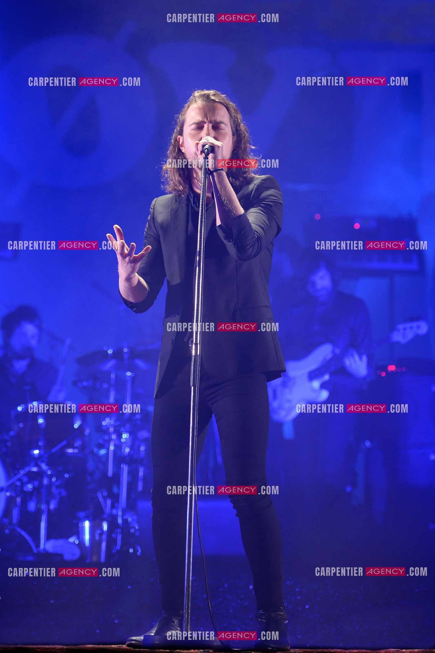 Le chanteur Julien Doré en concert au Zénith de Paris en 2015.