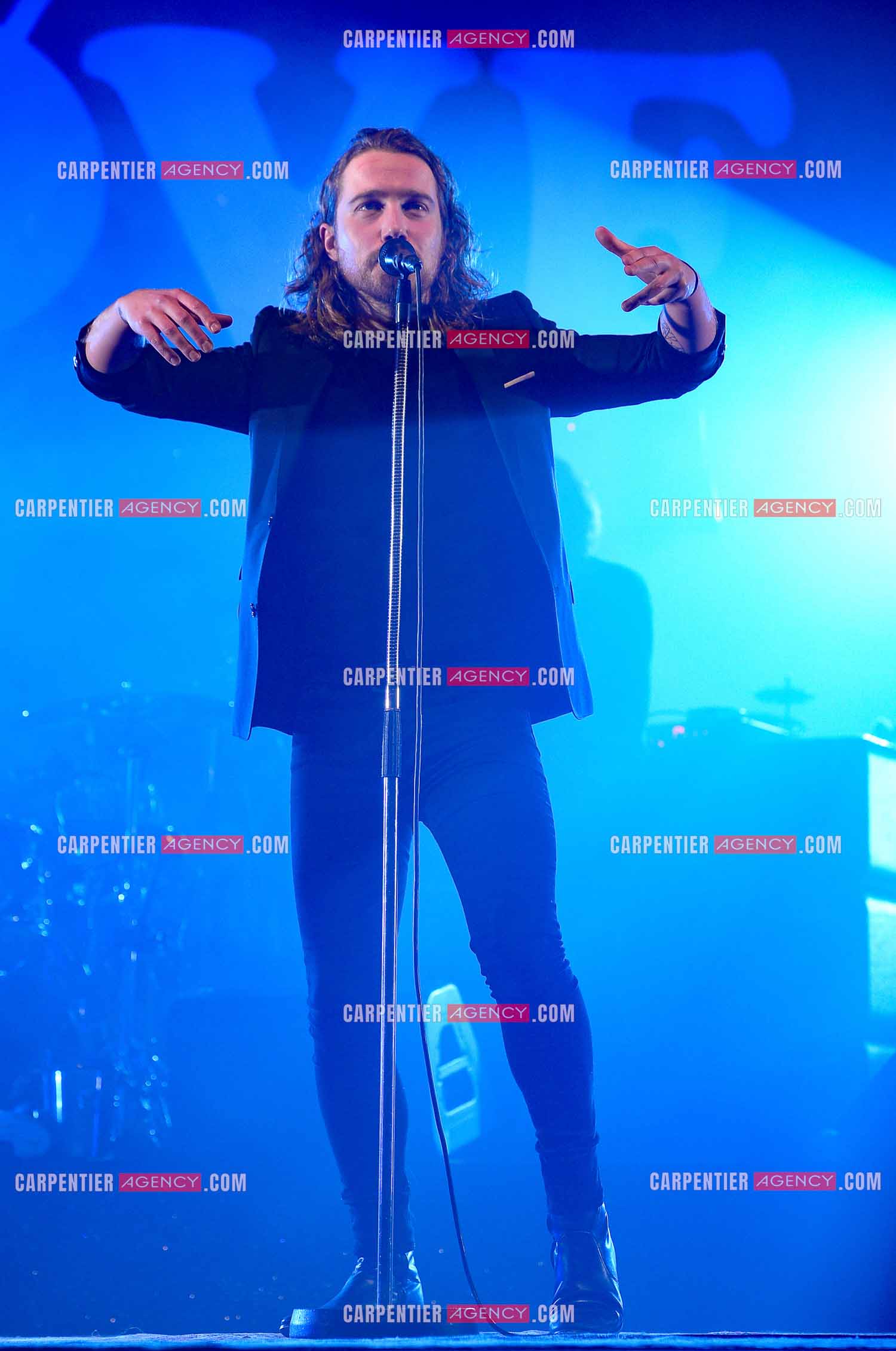 Le chanteur Julien Doré en concert au Zénith de Paris en 2015.
