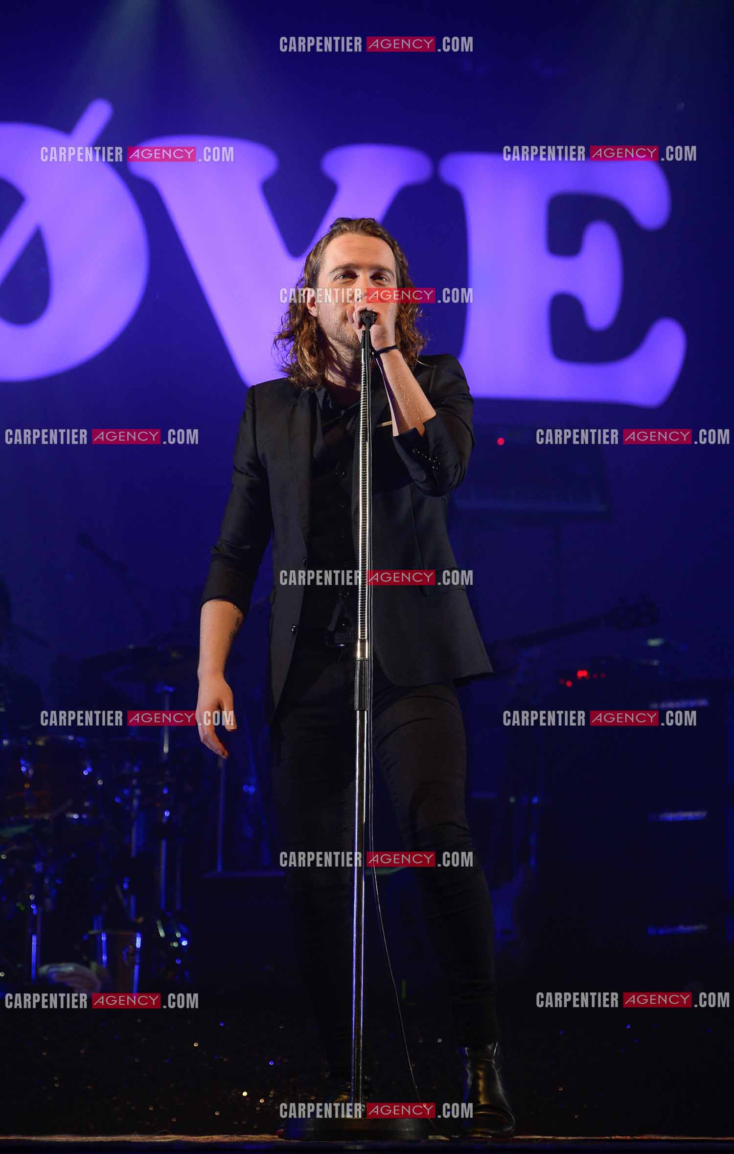 Le chanteur Julien Doré en concert au Zénith de Paris en 2015.