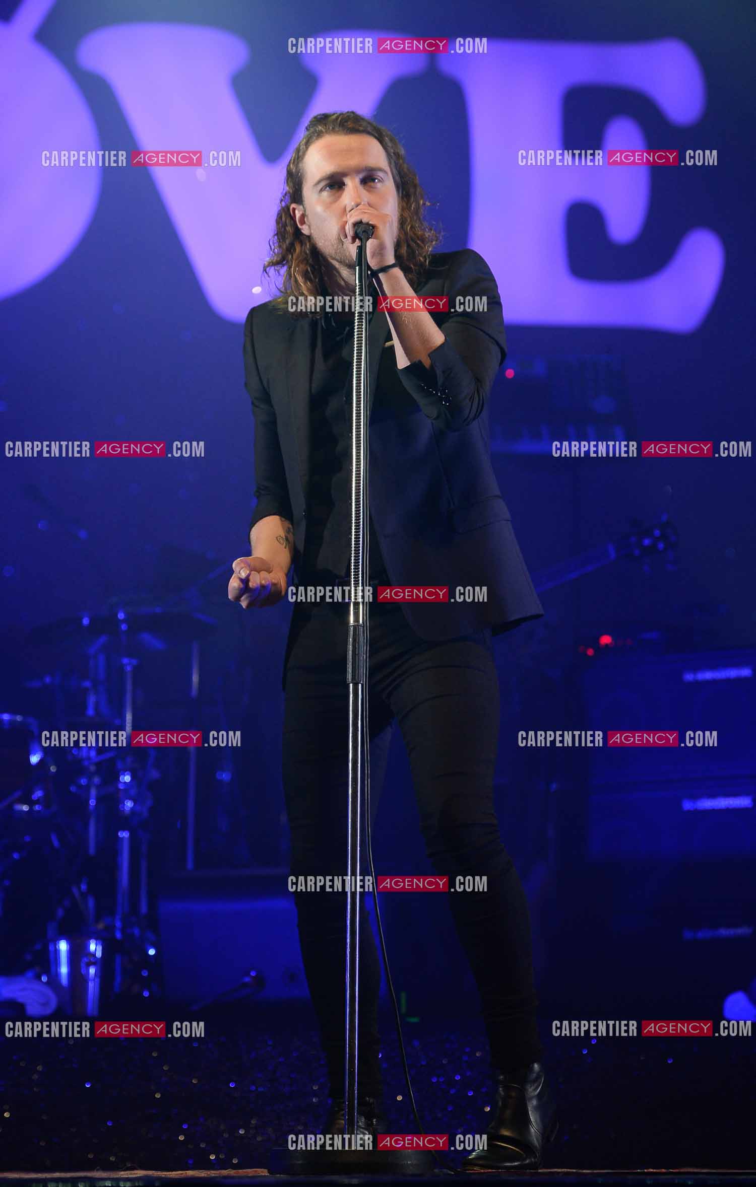 Le chanteur Julien Doré en concert au Zénith de Paris en 2015.