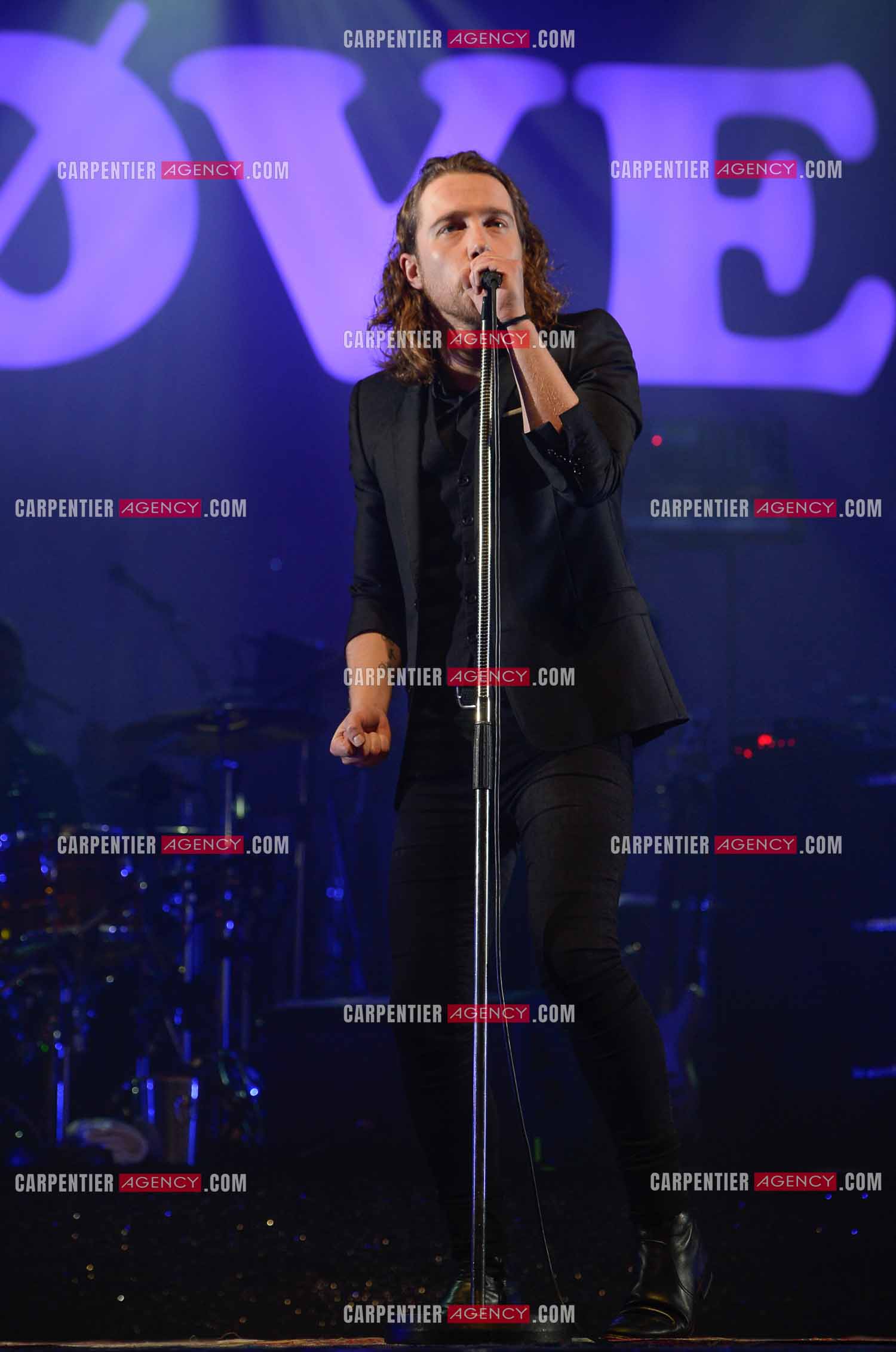 Le chanteur Julien Doré en concert au Zénith de Paris en 2015.