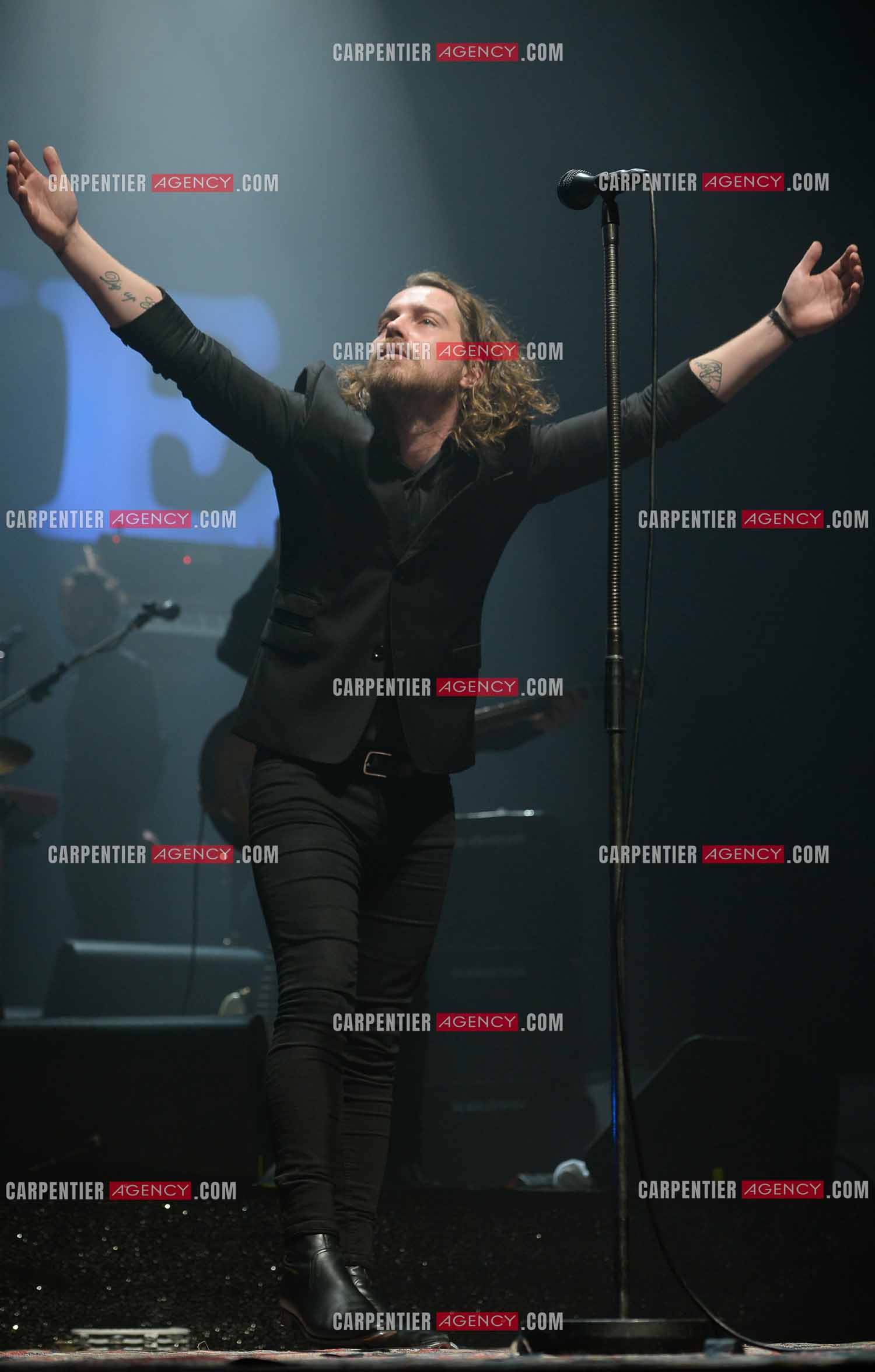 Le chanteur Julien Doré en concert au Zénith de Paris en 2015.
