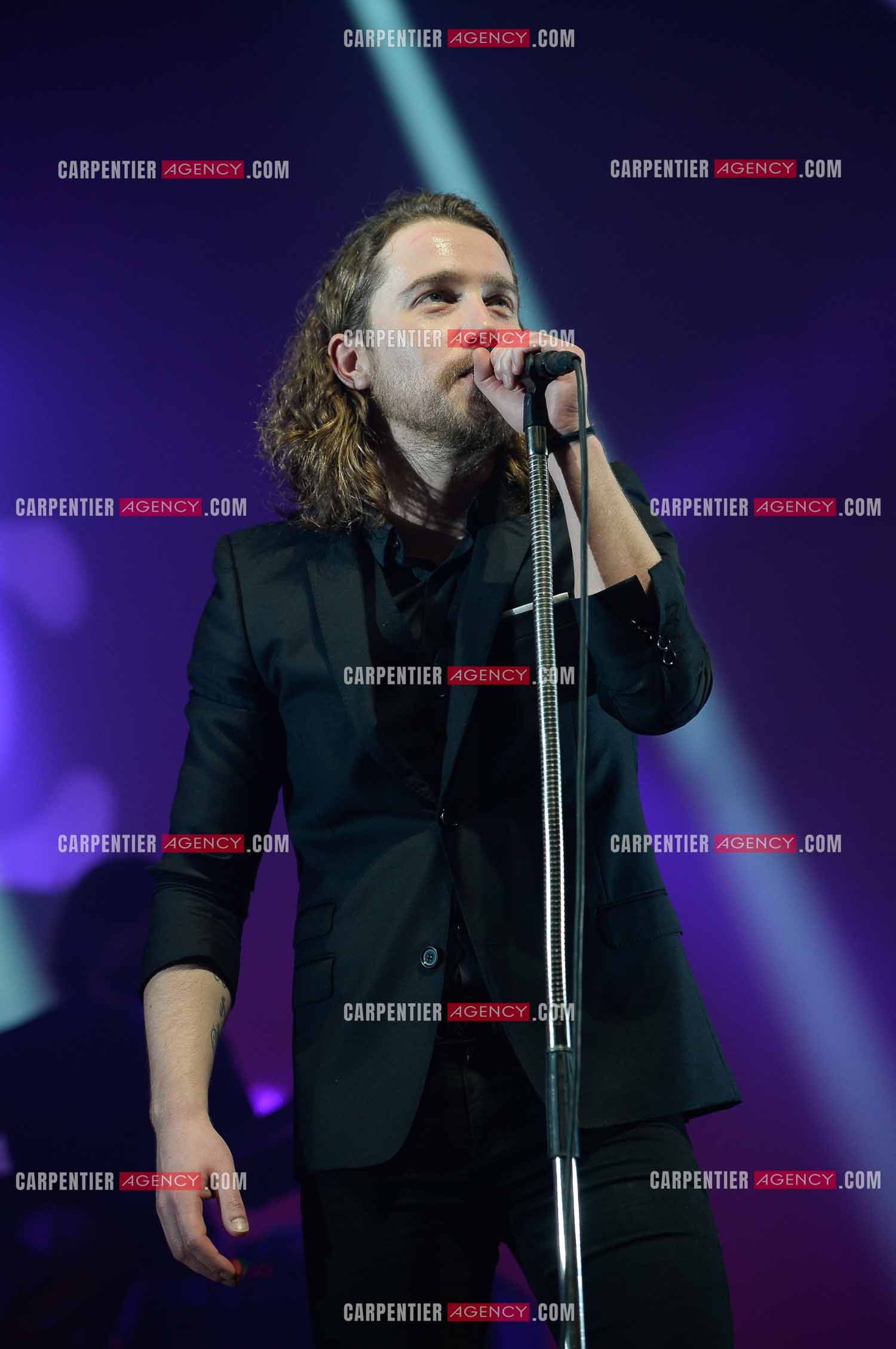 Le chanteur Julien Doré en concert au Zénith de Paris en 2015.