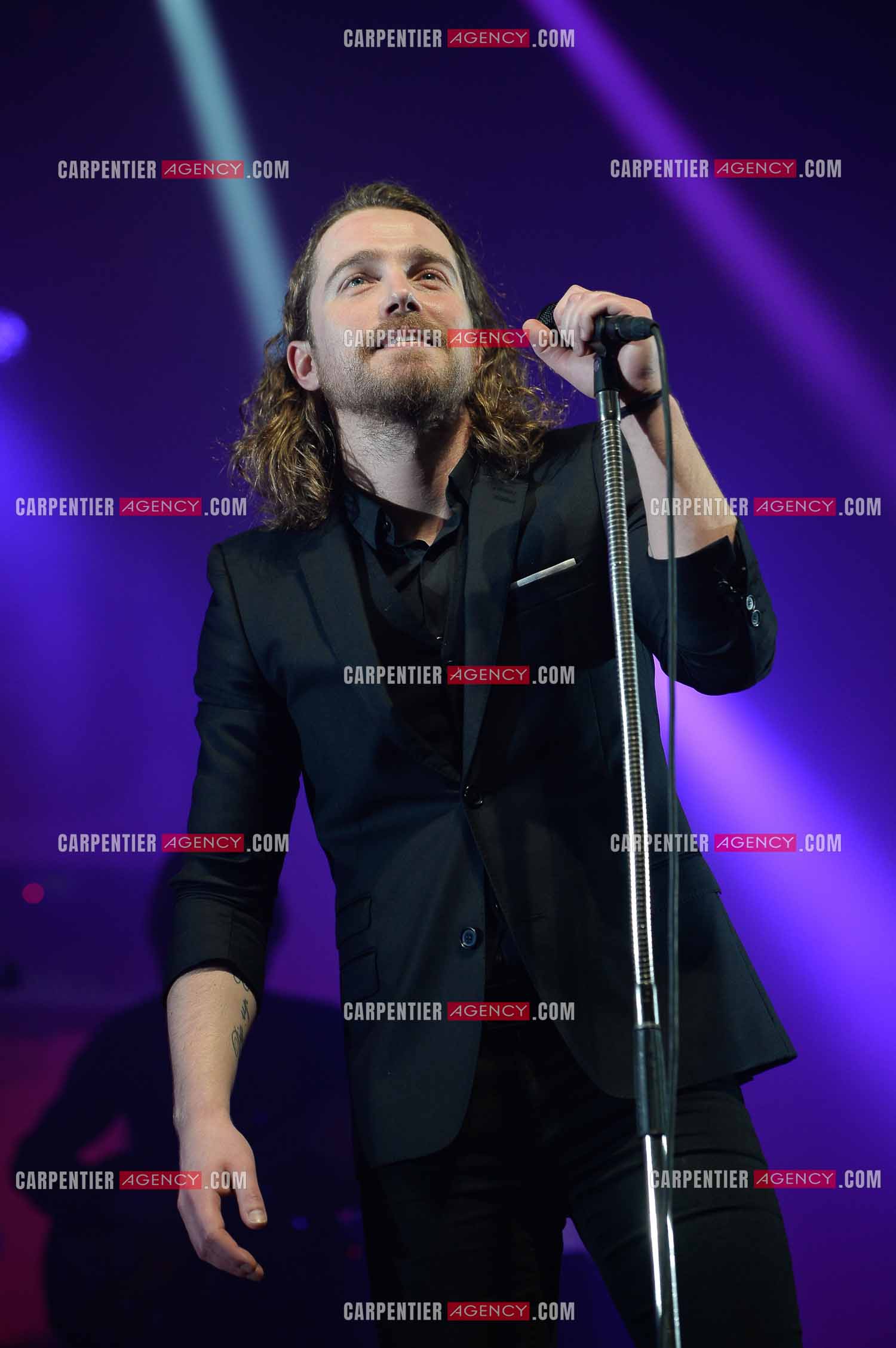 Le chanteur Julien Doré en concert au Zénith de Paris en 2015.