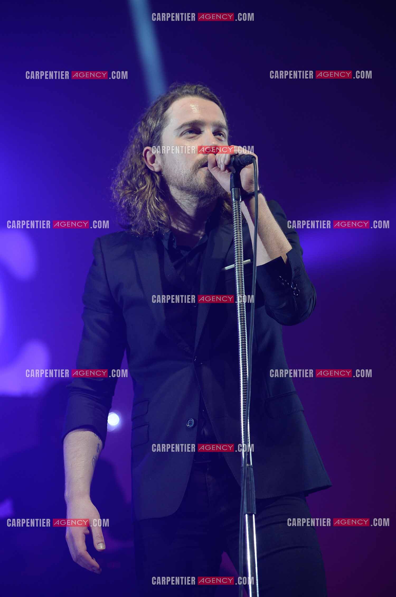 Le chanteur Julien Doré en concert au Zénith de Paris en 2015.