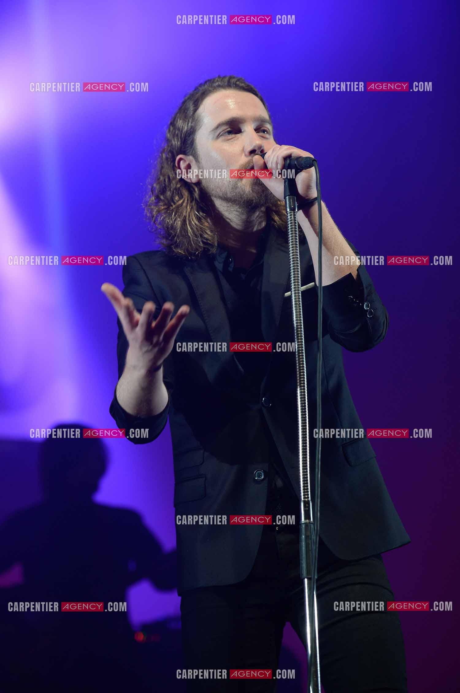 Le chanteur Julien Doré en concert au Zénith de Paris en 2015.