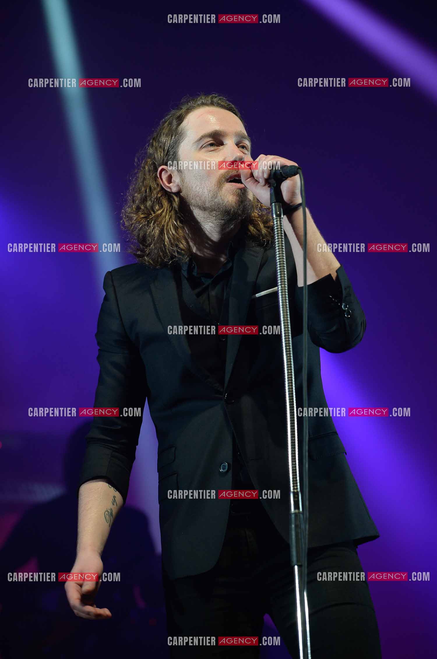 Le chanteur Julien Doré en concert au Zénith de Paris en 2015.