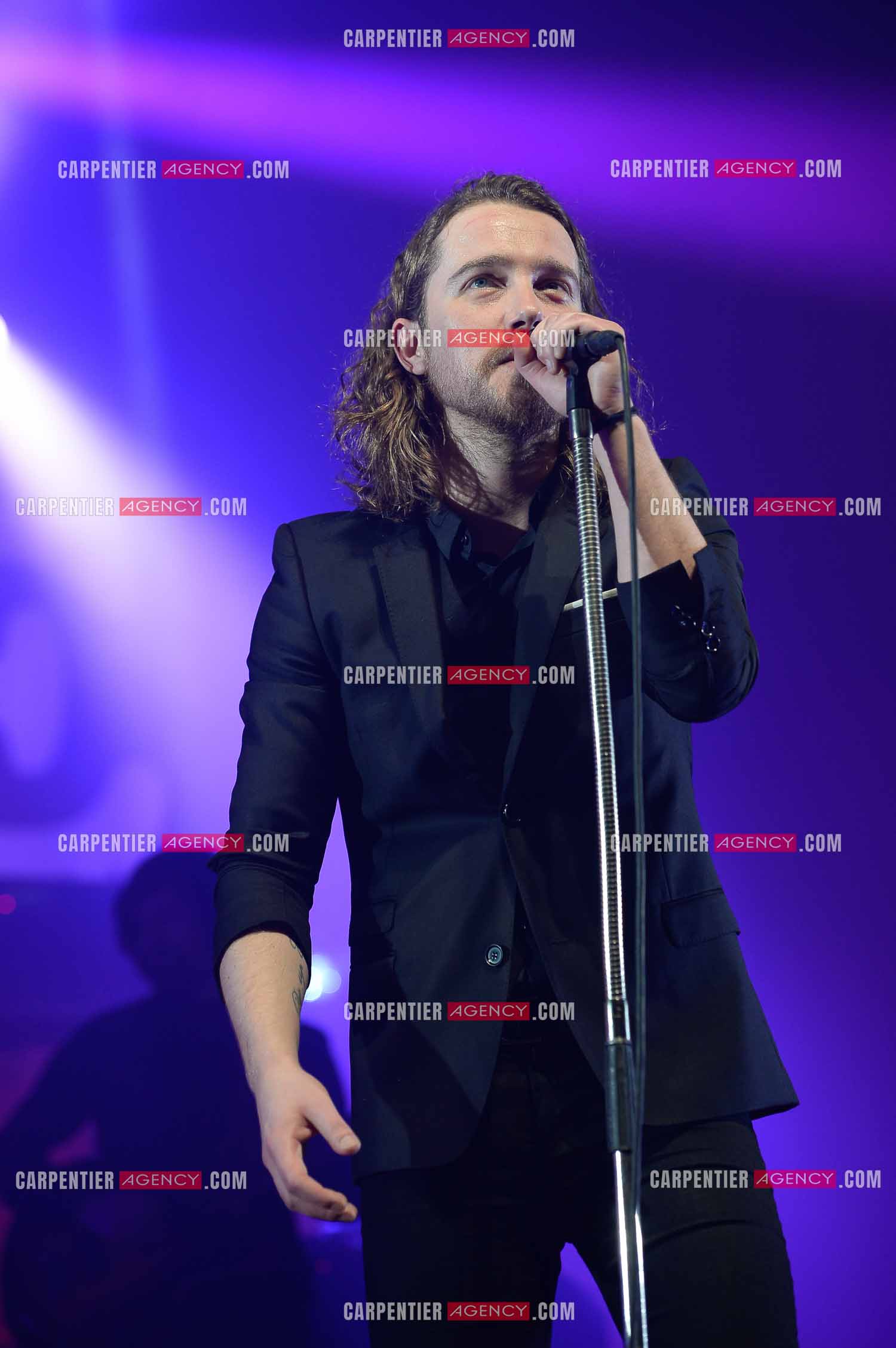 Le chanteur Julien Doré en concert au Zénith de Paris en 2015.