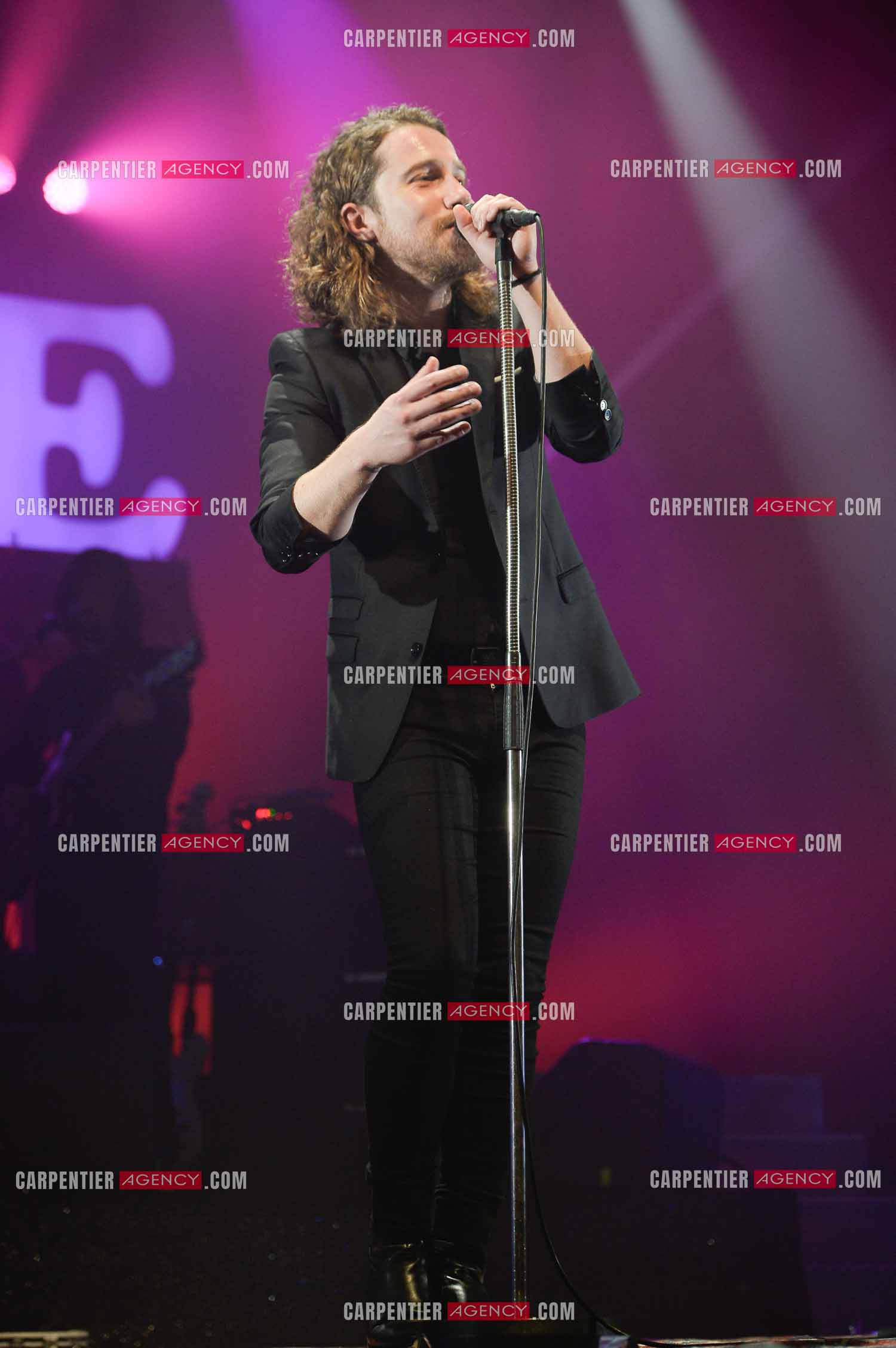 Le chanteur Julien Doré en concert au Zénith de Paris en 2015.